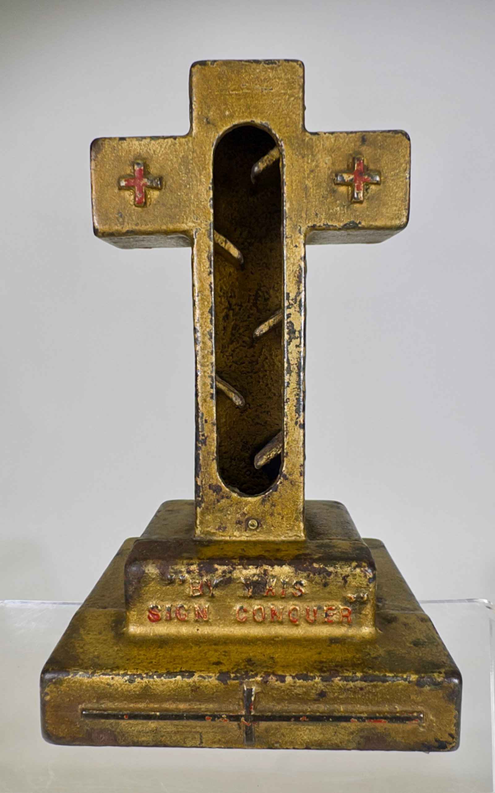 Rare Zig Zag Cross - Cast Iron Bank (1 of 2)