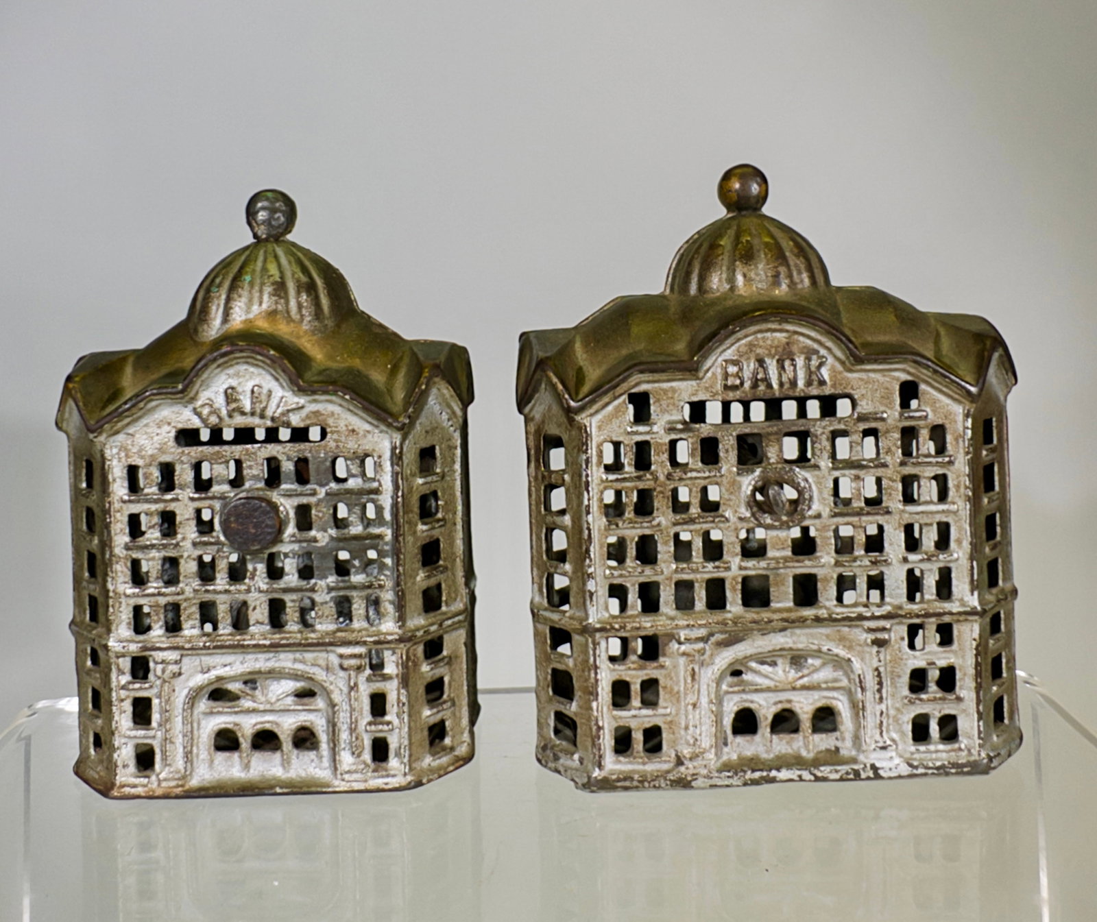 (2) Dome - Cast Iron Still Banks (1 of 2)