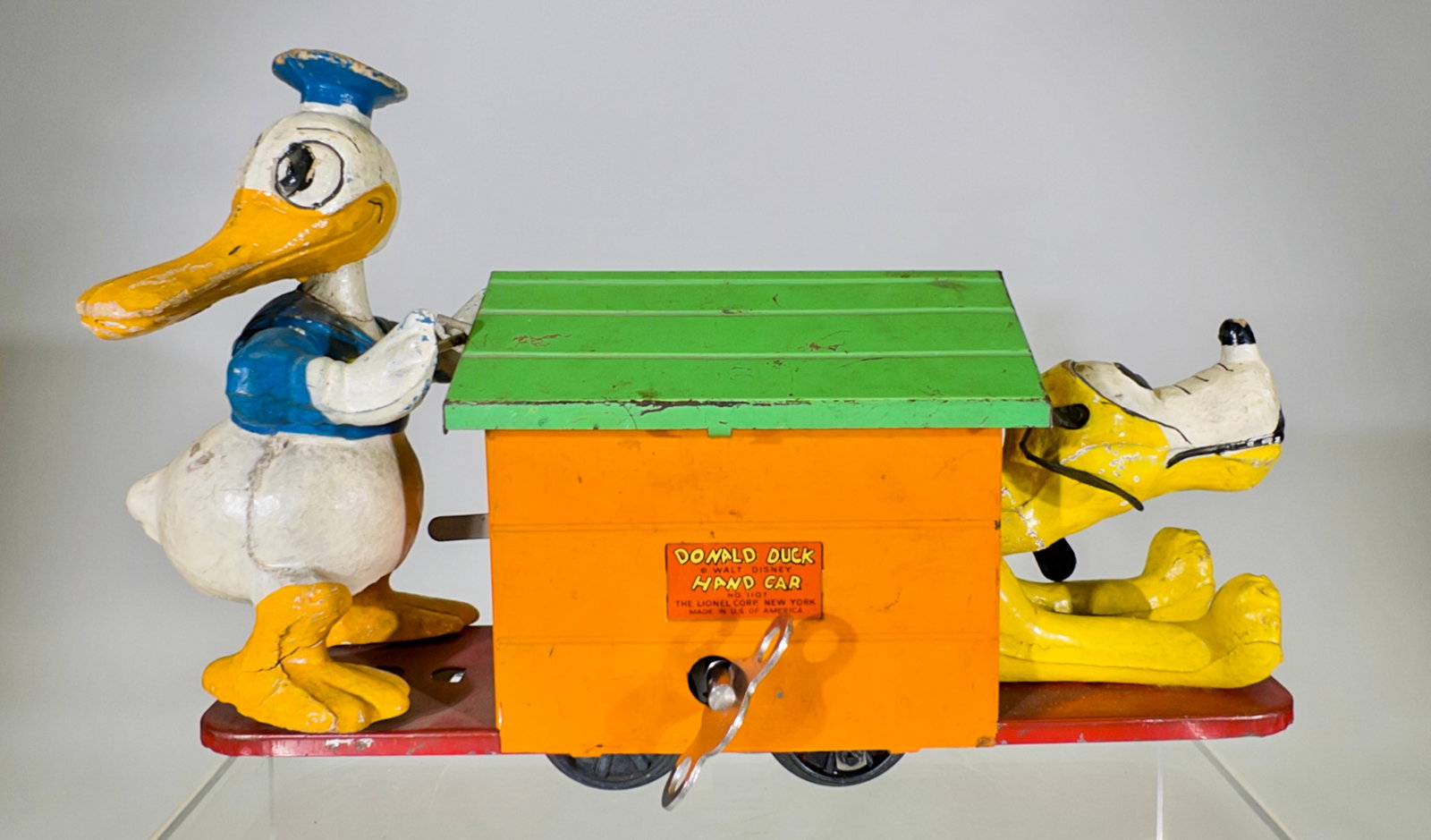 Donald Duck Hand Car Windup Toy (1 of 2)