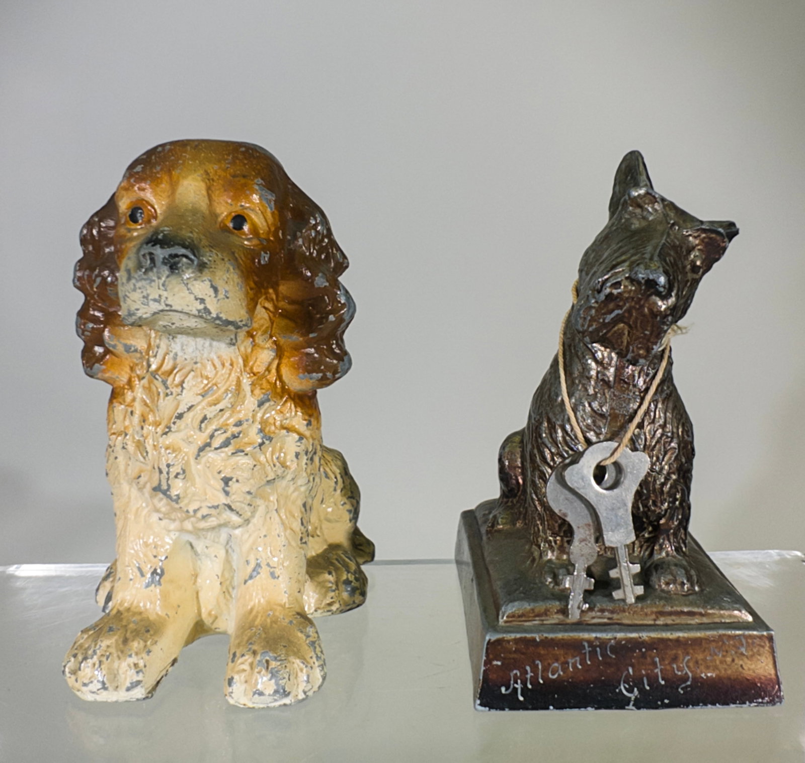 Two Metal Alloy Dog Banks (1 of 3)