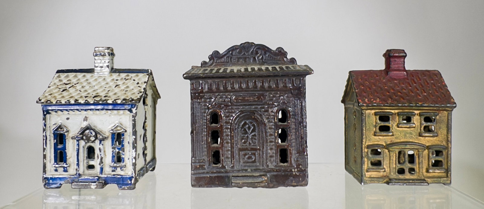 Three Cast Iron Building Banks (1 of 2)