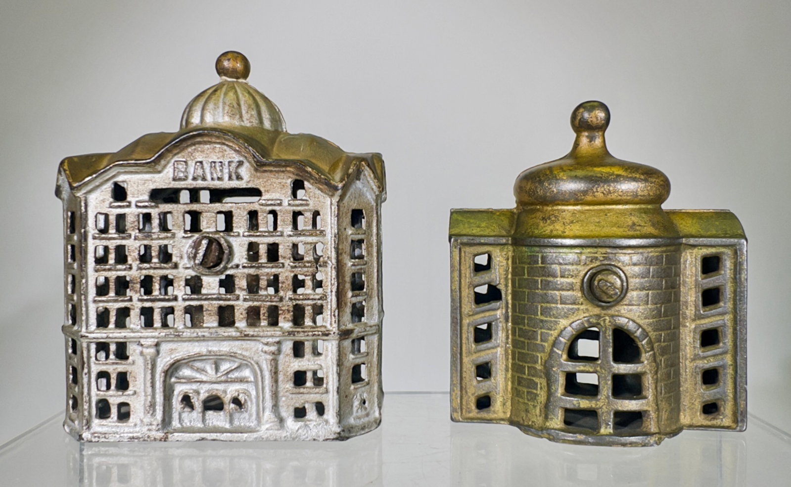 Two Cast Iron Building Banks (1 of 2)