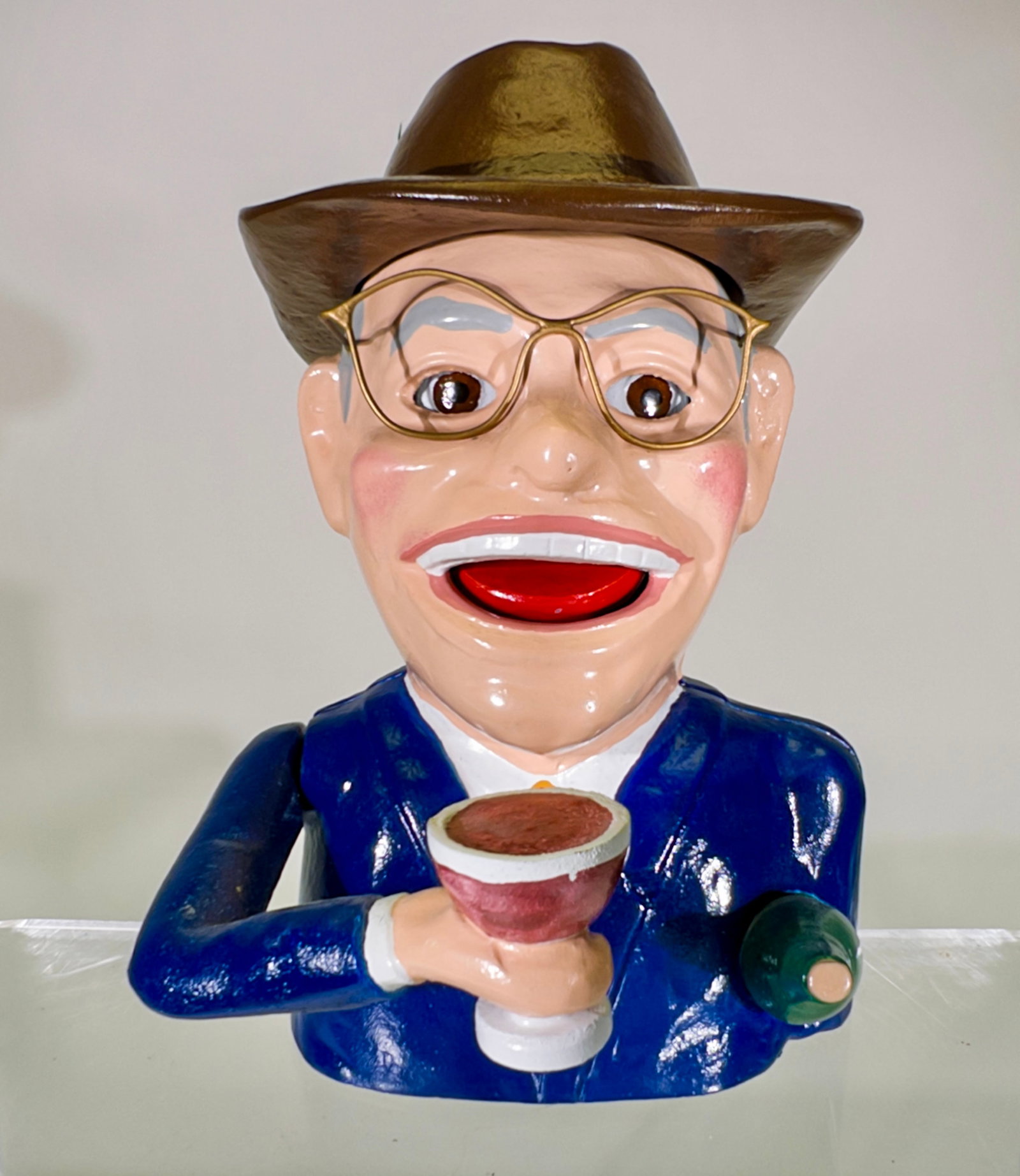 Jolly Ed Bank - Scarce: Made by Charles Reynolds - Virginia 2000 - 7 1/2"T x 6"W