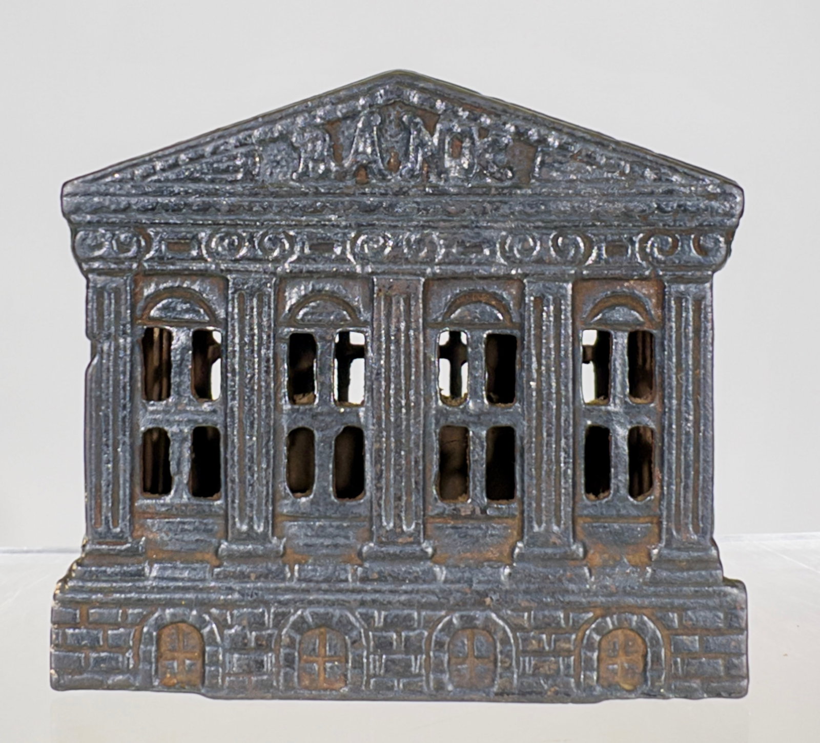 English Town Hall Cast Iron Bank (1 of 2)