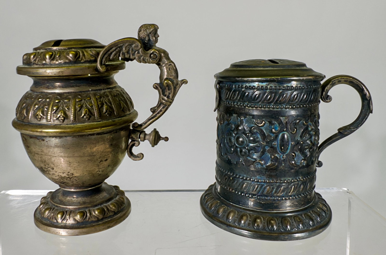 Two Silver Plated Tankard Banks (1 of 2)