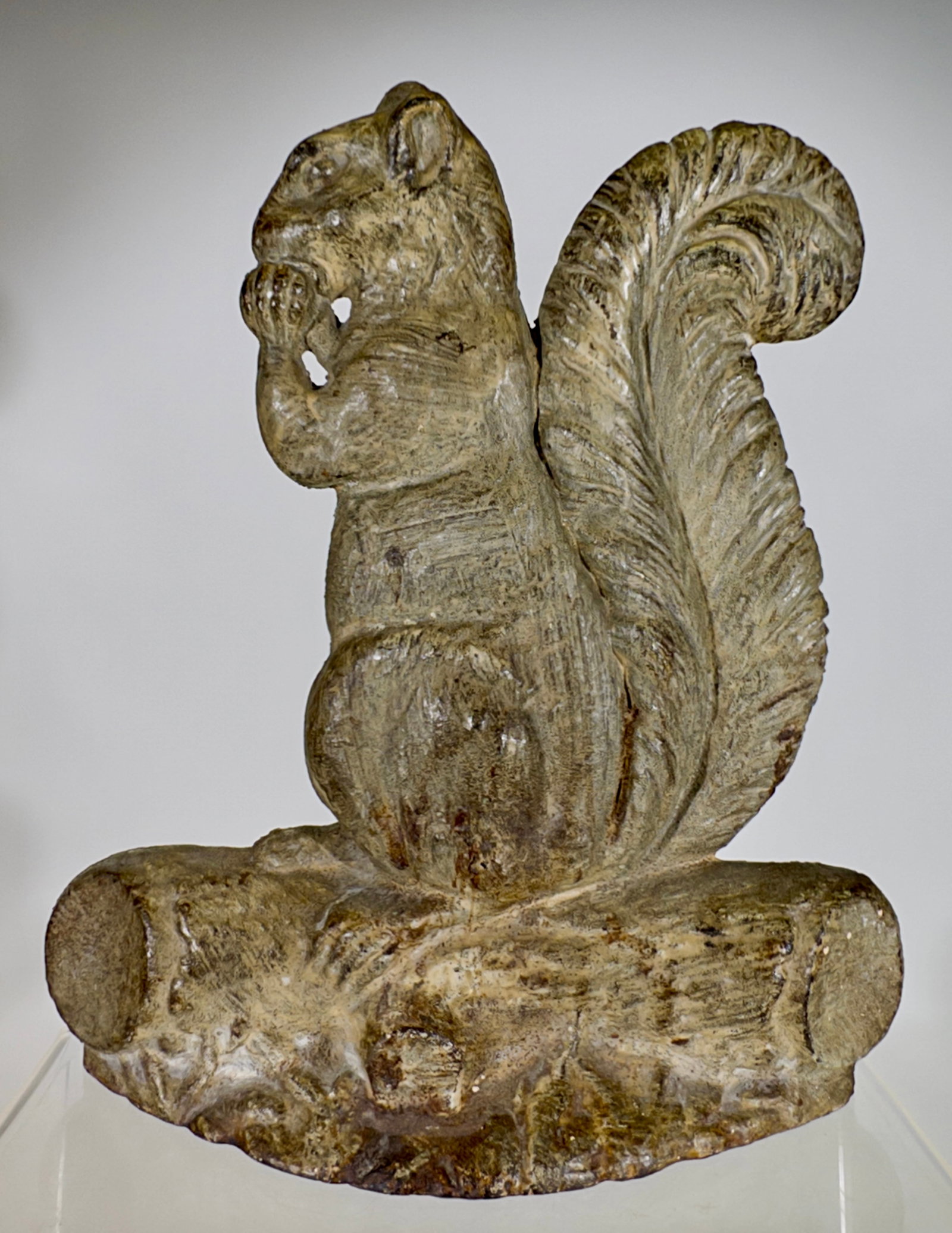 Squirrel with Nut on Log Doorstop (1 of 2)