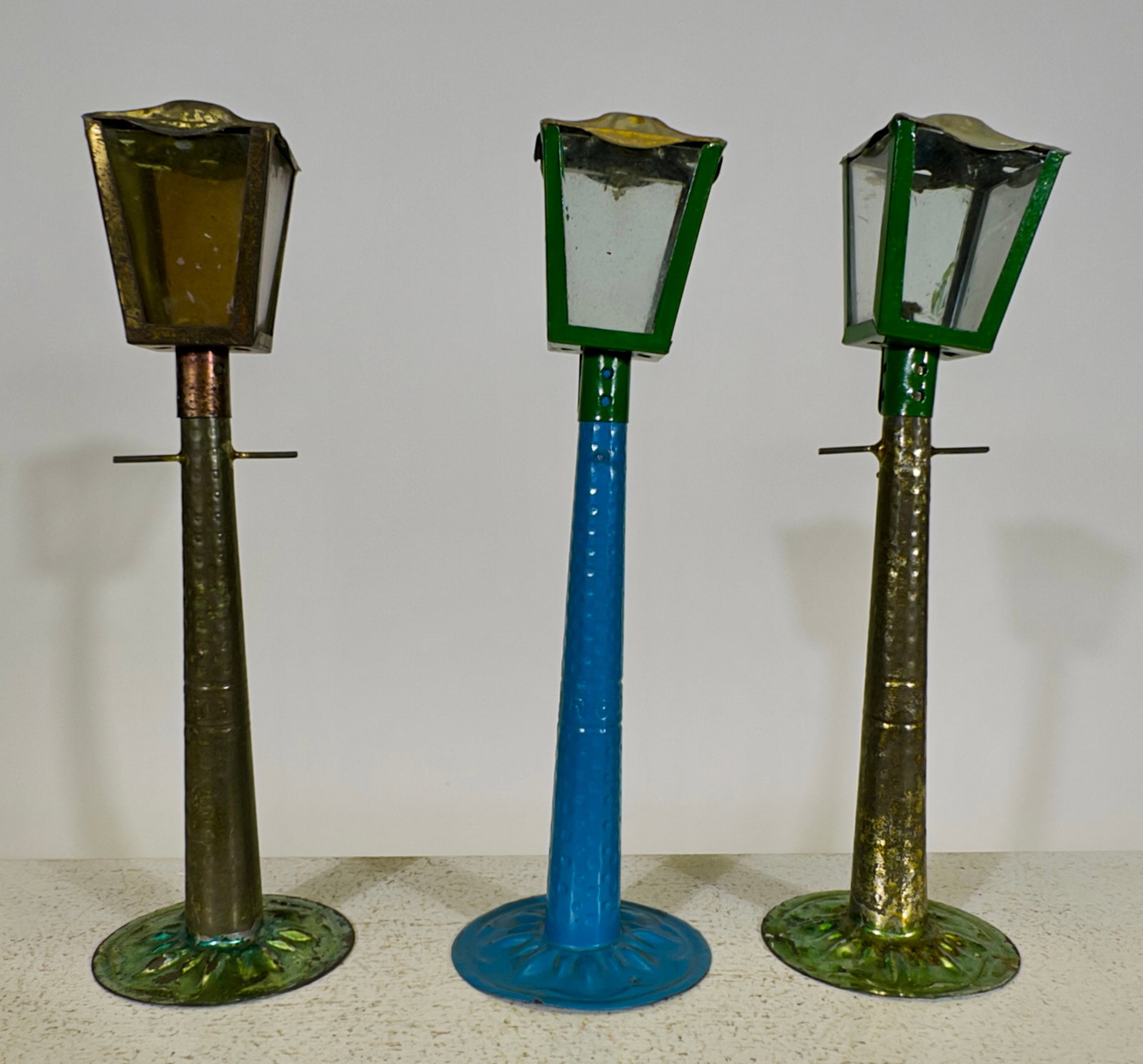 Three Tin/Glass Street Lamps (1 of 2)