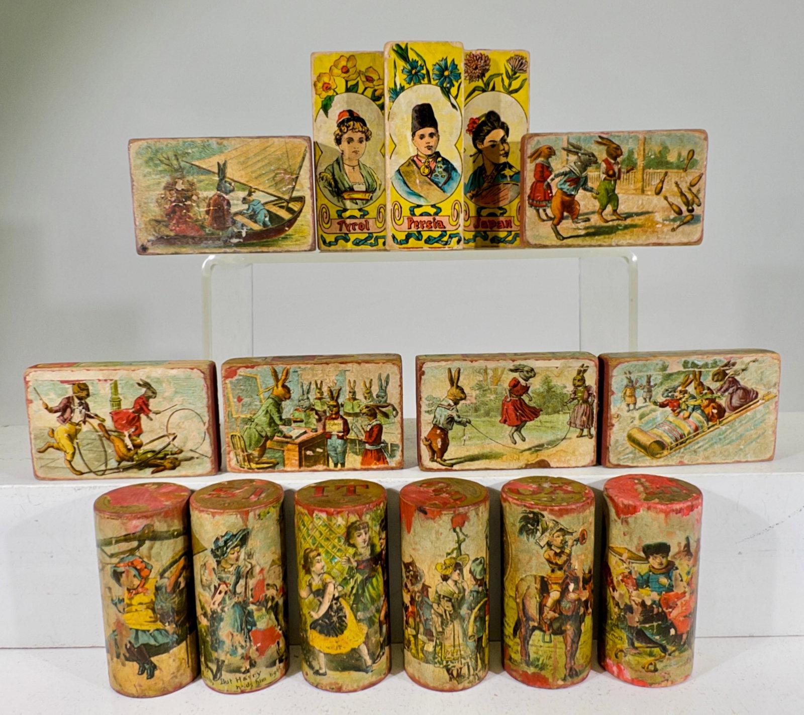 Assorted Paper on Wood - ABC Puzzle Blocks (1 of 3)