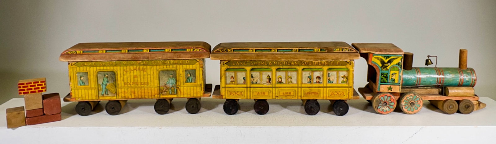 Lake Shore and Michigan Floor Train - Paper Litho on Wood (1 of 2)