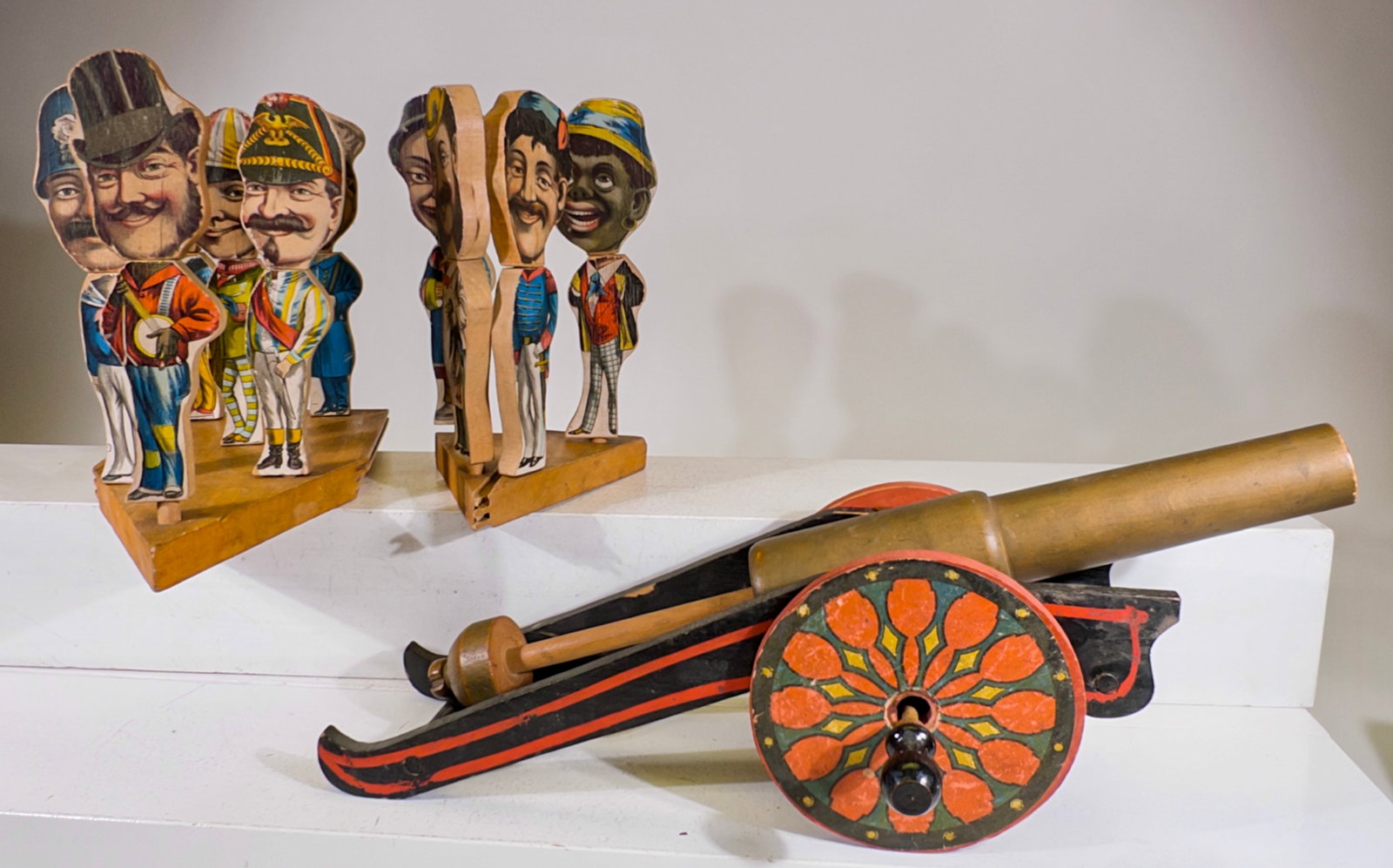 Goblin Ten Pins with Cannon: McLoughlin Bros. - New York 1890's - Box is 10"T x 15"L - Carl and Linda Thomas Collection