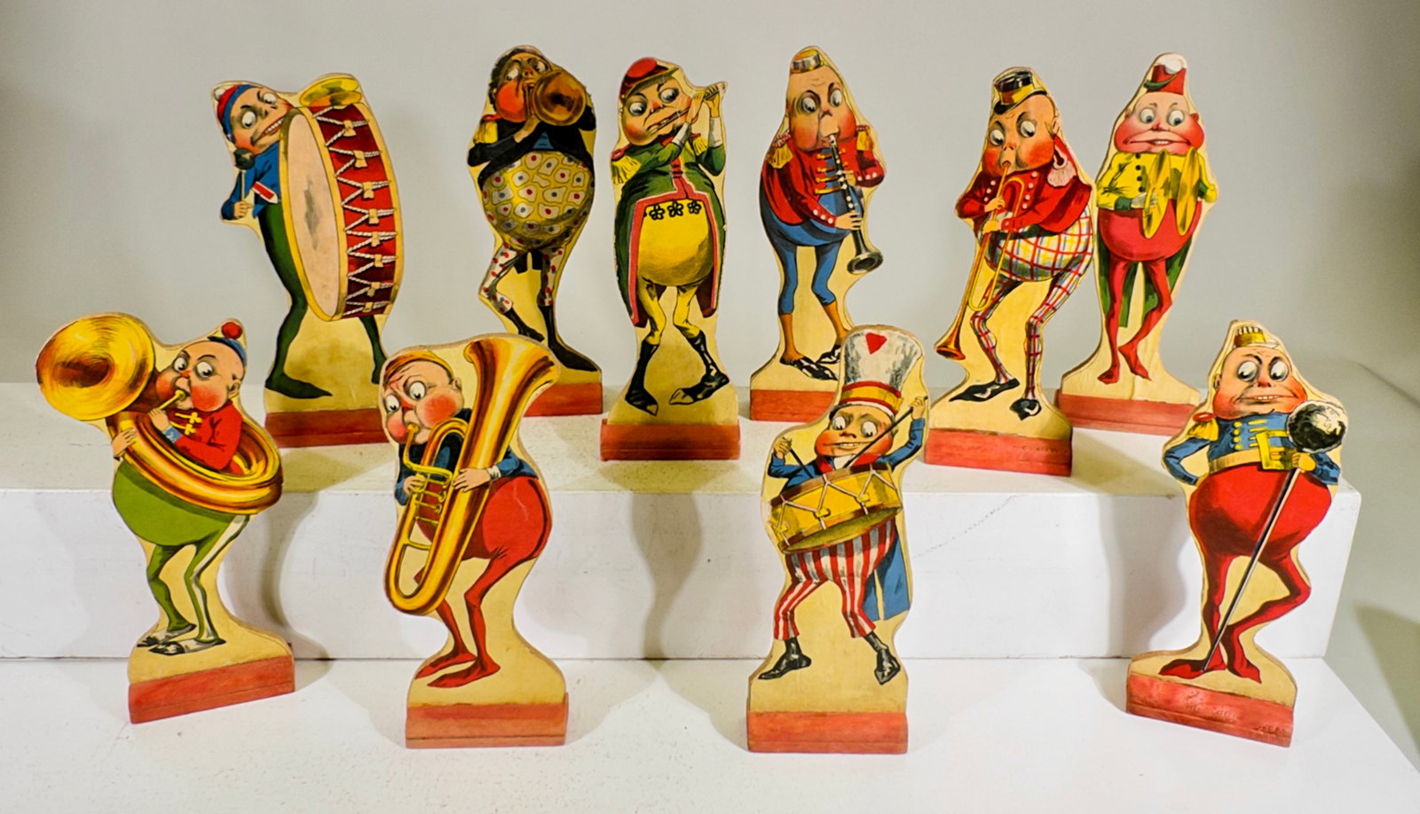 Palmer Cox Brownie 9 Pin Set: McLoughlin Bros. - New York 1893 - Box is 14 3/4"T x 17"W x 2"D - Carl and Linda Thomas Collection