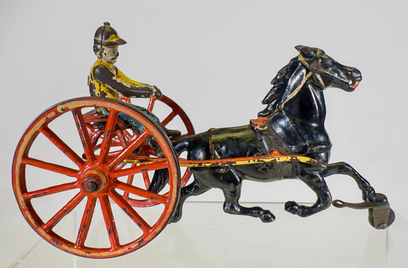 Sulky Toy: Pratt and Letchworth - Buffalo, NY. 1890 - 9 1/4"L x 5 1/4"T - The Olshefski Collection