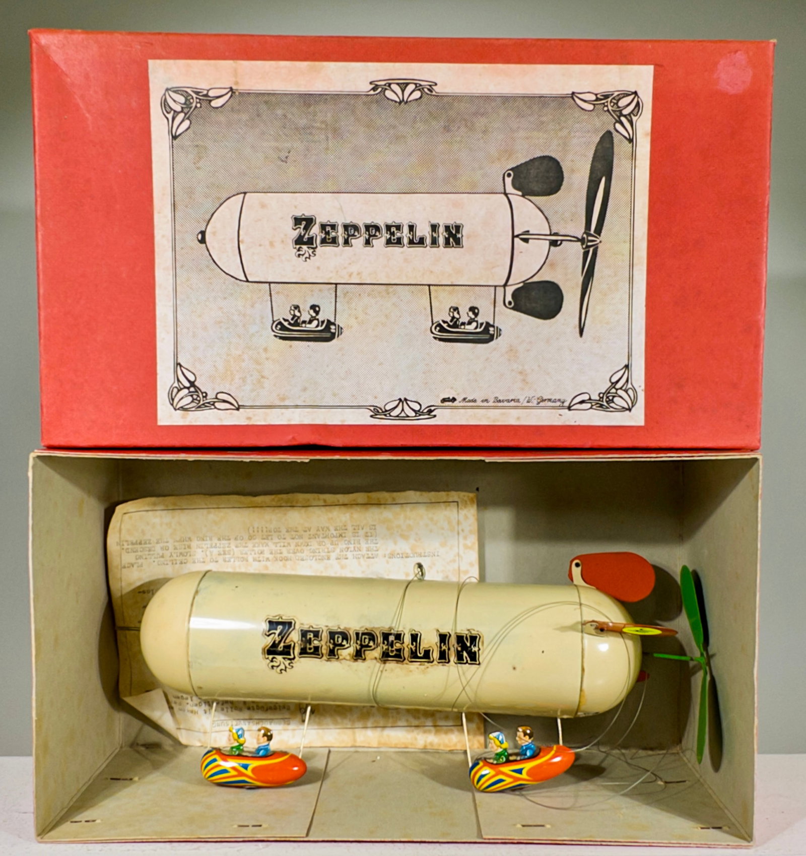 Zeppelin Toy in Box: West Germany 1960's - Box is 13 1/4"W x 7 1/4"T x 5"D
