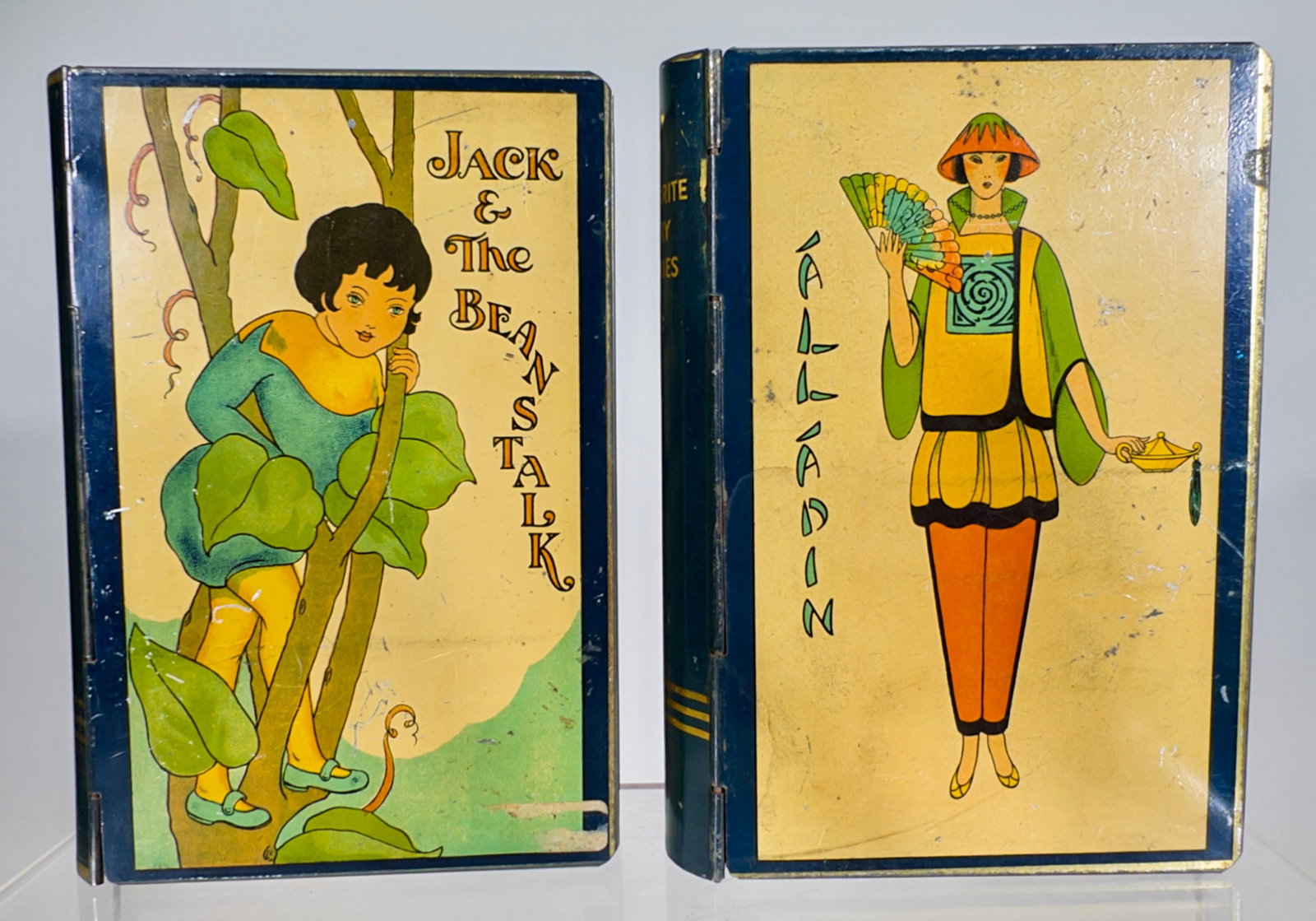Two Tin Book Banks - Candy/Biscuit Boxes (1 of 2)
