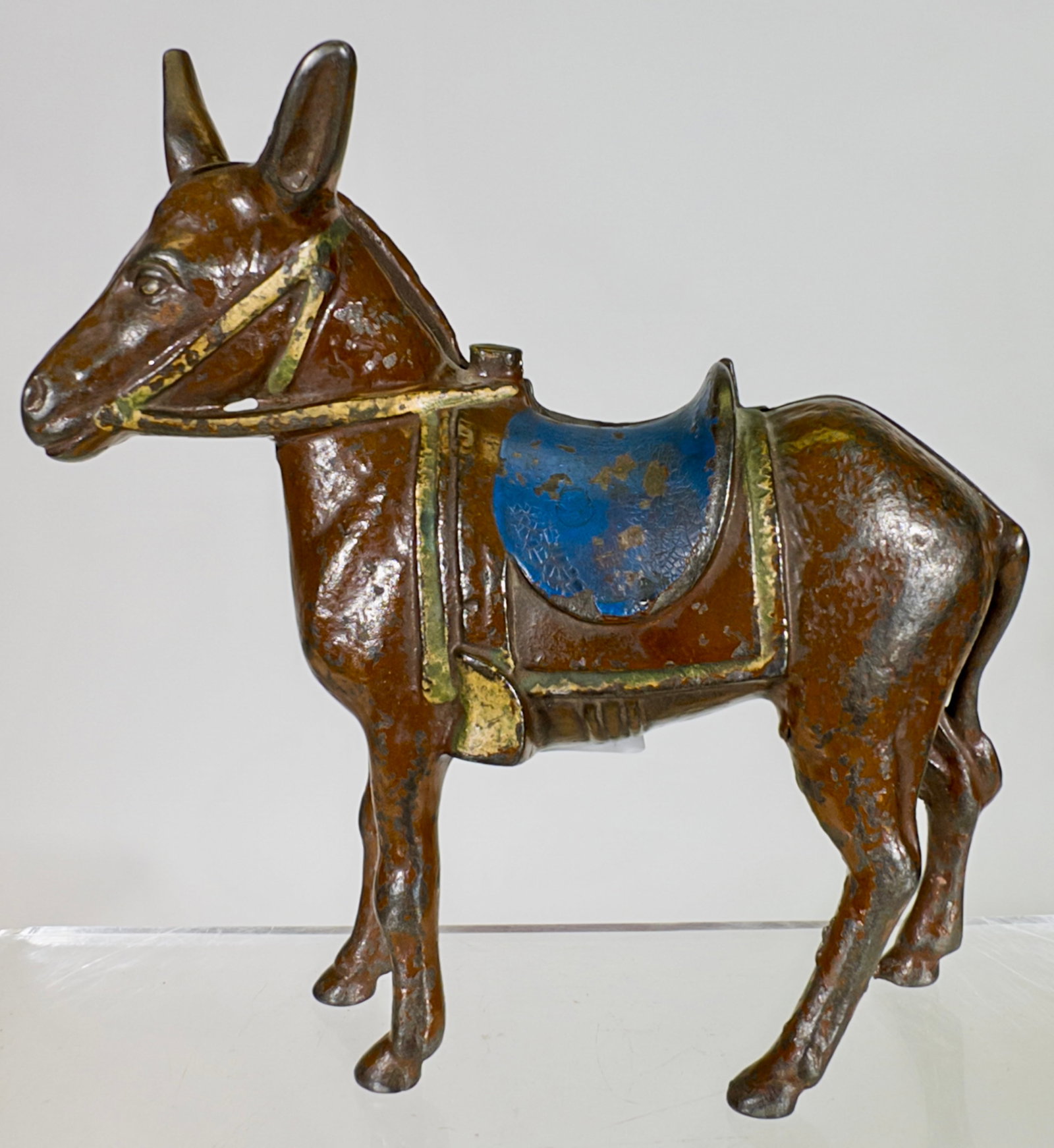 Large Donkey Bank - Brown with Blue Saddle (1 of 2)