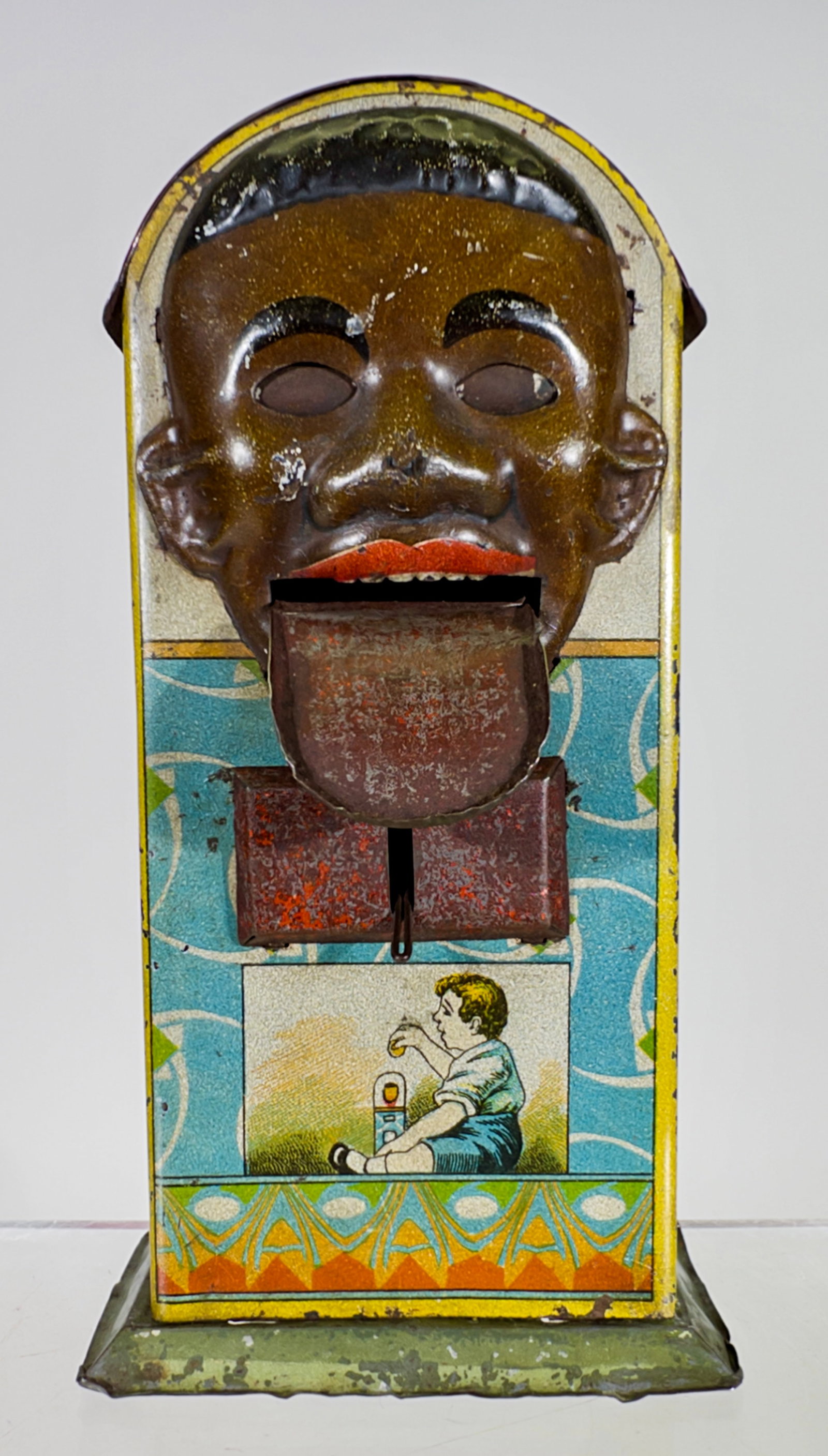 Tin Minstrel Mechanical Bank - Very Scarce Spanish Version (1 of 2)