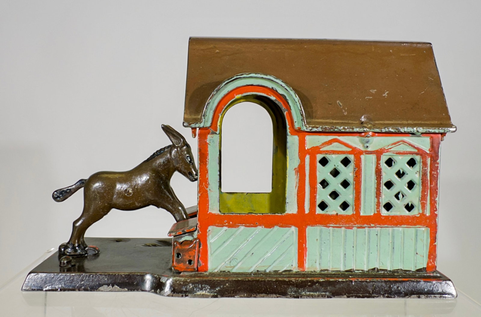 Mule Entering Barn Bank - Green Version (1 of 3)