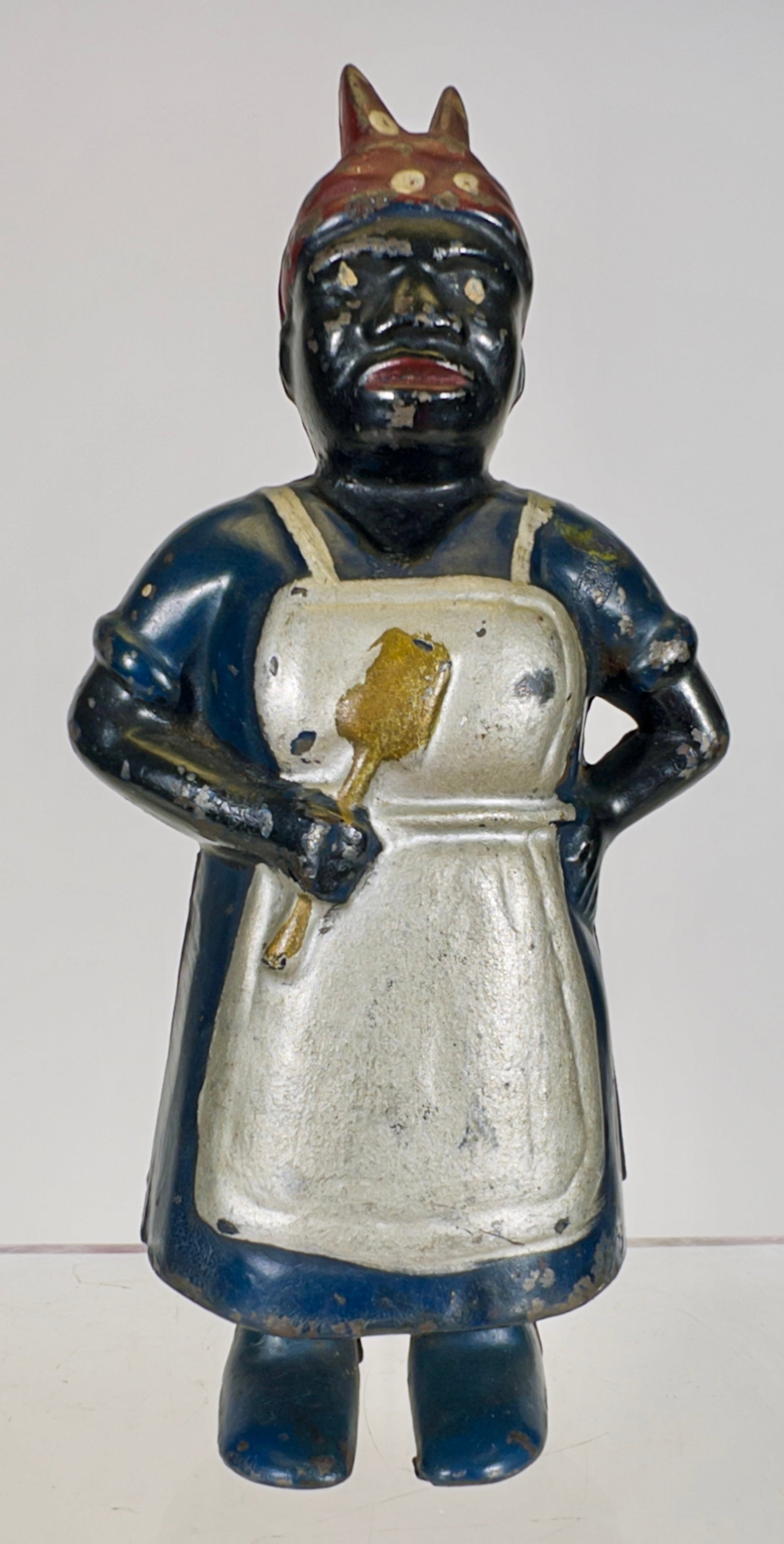 Mammy Bank with Spoon Cast Iron (1 of 2)