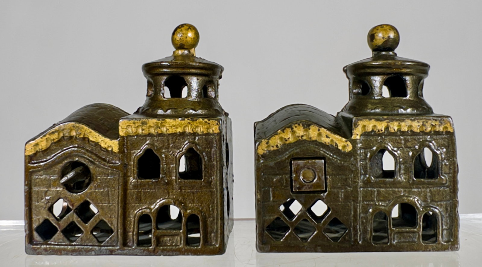 Large and Small Mosque Banks Cast Iron (1 of 2)