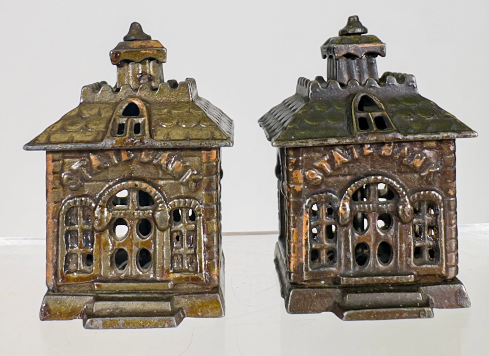 Two Cast Iron State Banks Small (1 of 2)