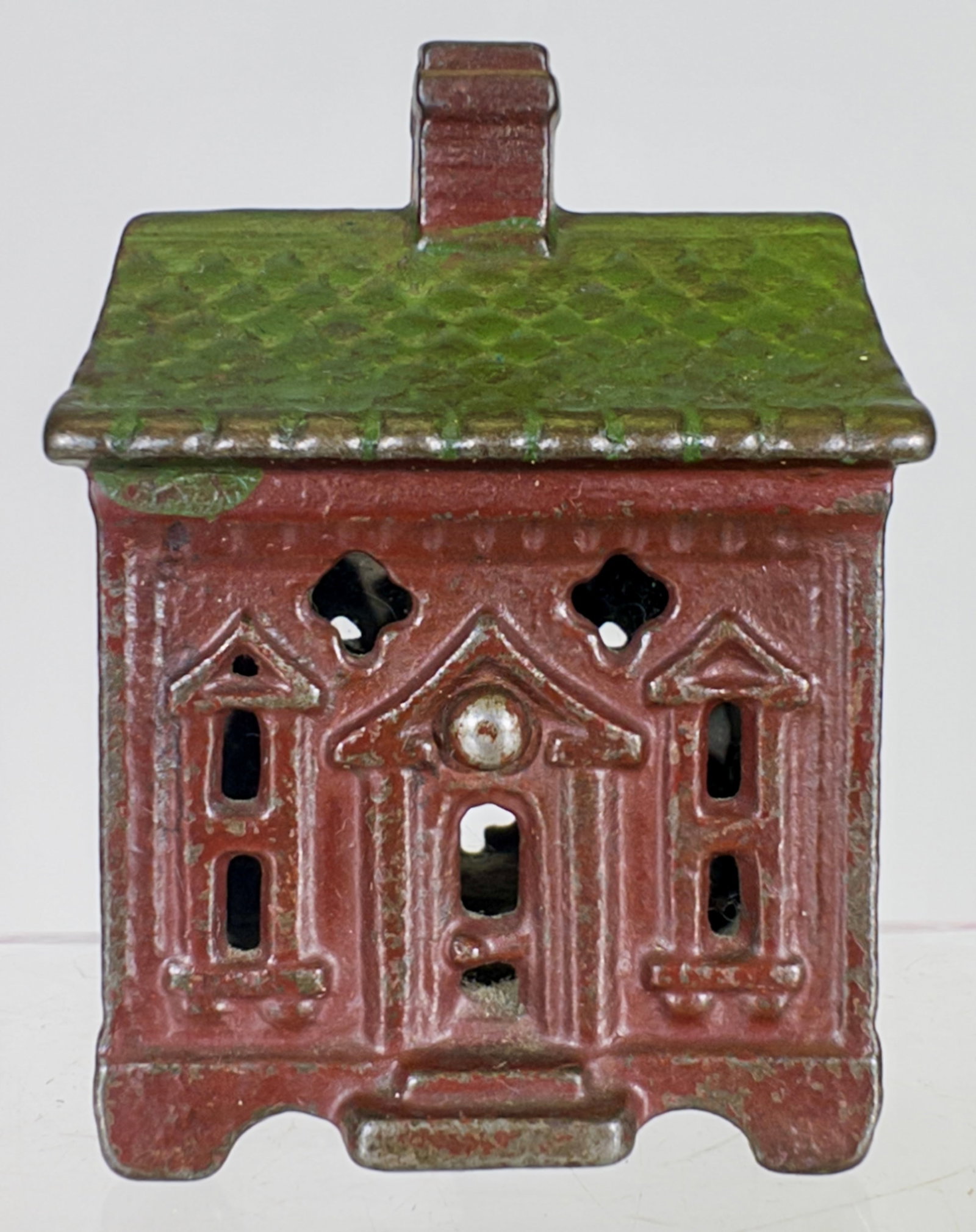 Quadrafoil House Bank - Brick Red and Green Version (1 of 2)
