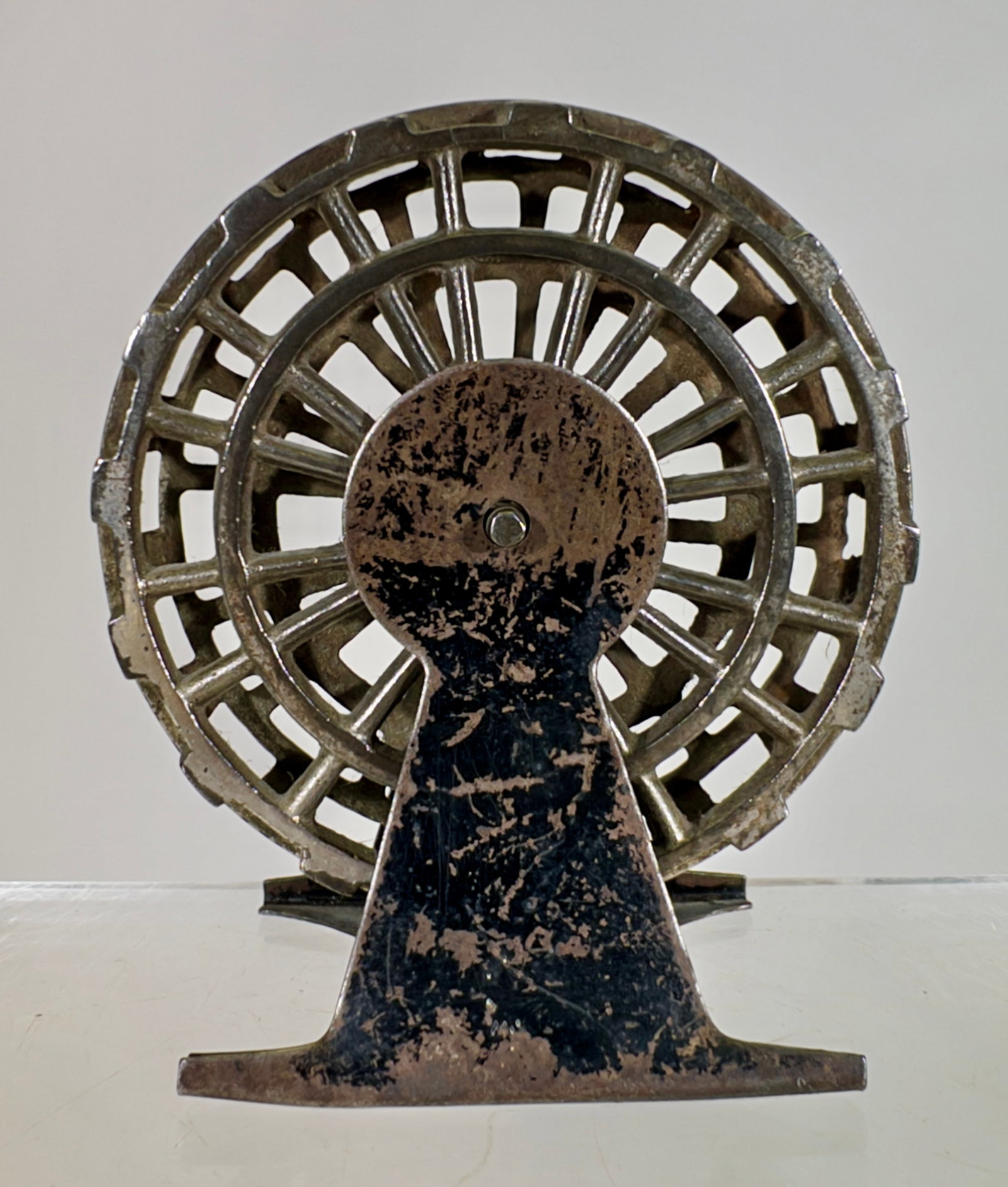 Waterwheel Semi - Mechanical Bank Cast Iron and Sheet Steel (1 of 2)