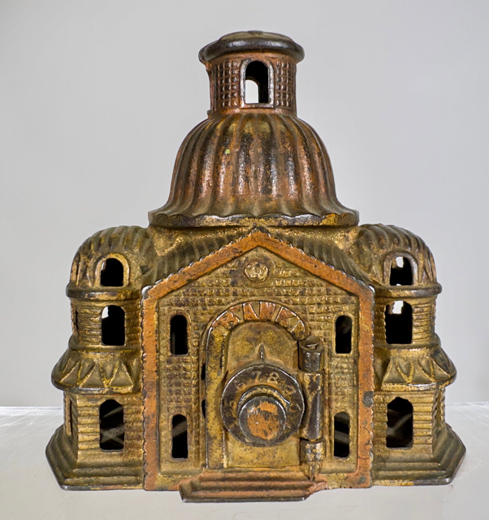 Mosque Bank - Large Standard Gold: A.C. Williams Co. - Ravenna, OH. 1915 - 5"T - The Peirce Collection