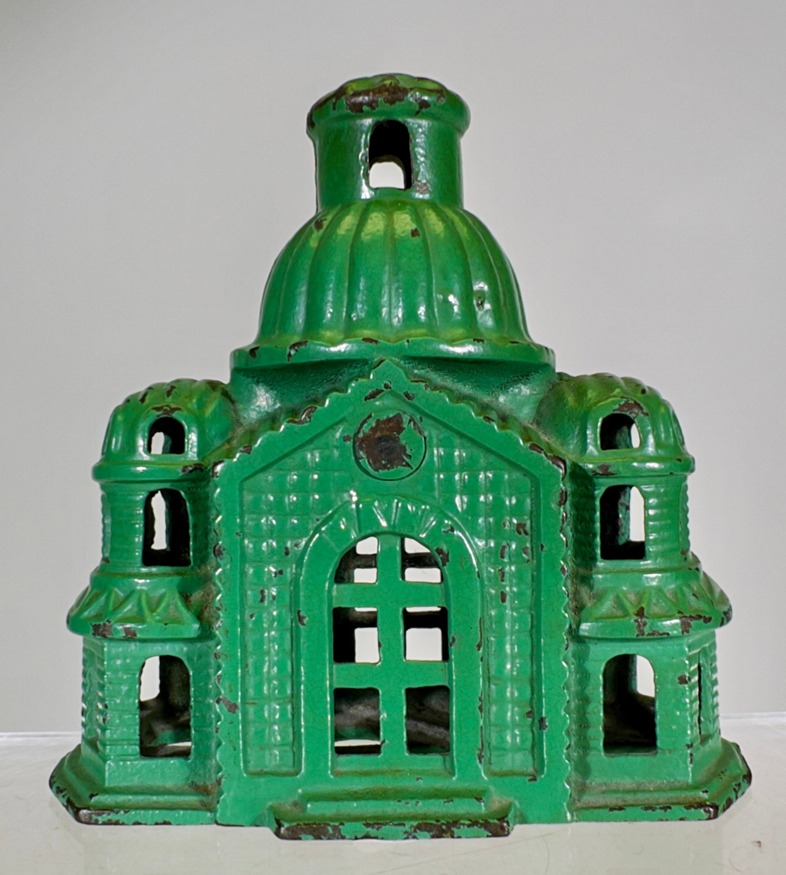 Mosque Bank - Medium Scarce Green Version: A.C. Williams Co. - Ravenna, OH. 1915 - 4 1/4"T - The Peirce Collection