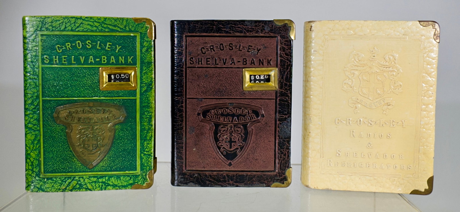 Three Crosley Radio Book Bank: American 1930 - 4 1/4"T x 3 1/4"W - The Peirce Collection