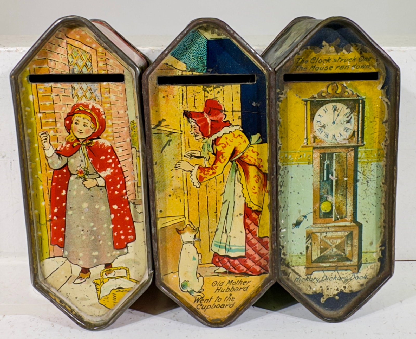 Three Tin Hanging Banks - Nursery Rhyme Themes (1 of 3)