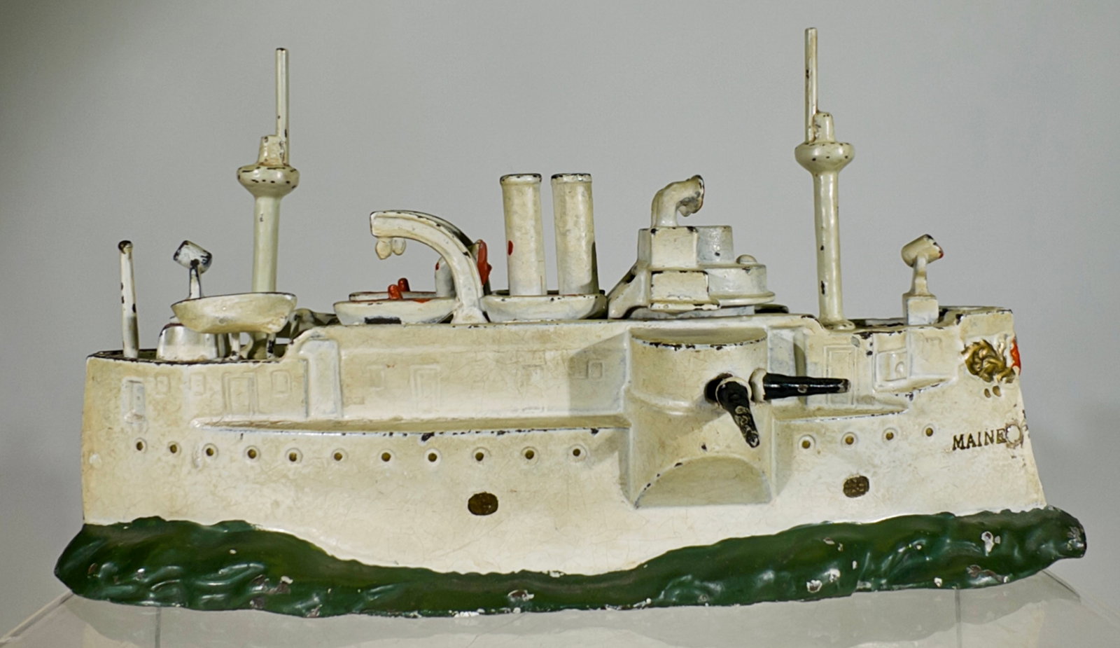 The Battleship Maine - Cast Iron Still Bank (1 of 2)
