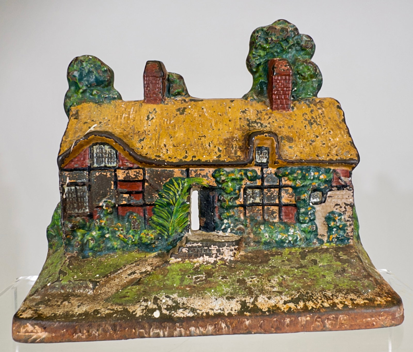 Anne Hathaway's Cottage Doorstop - Scarce: American 1920's - 6 1/4"T x 7 3/8"W