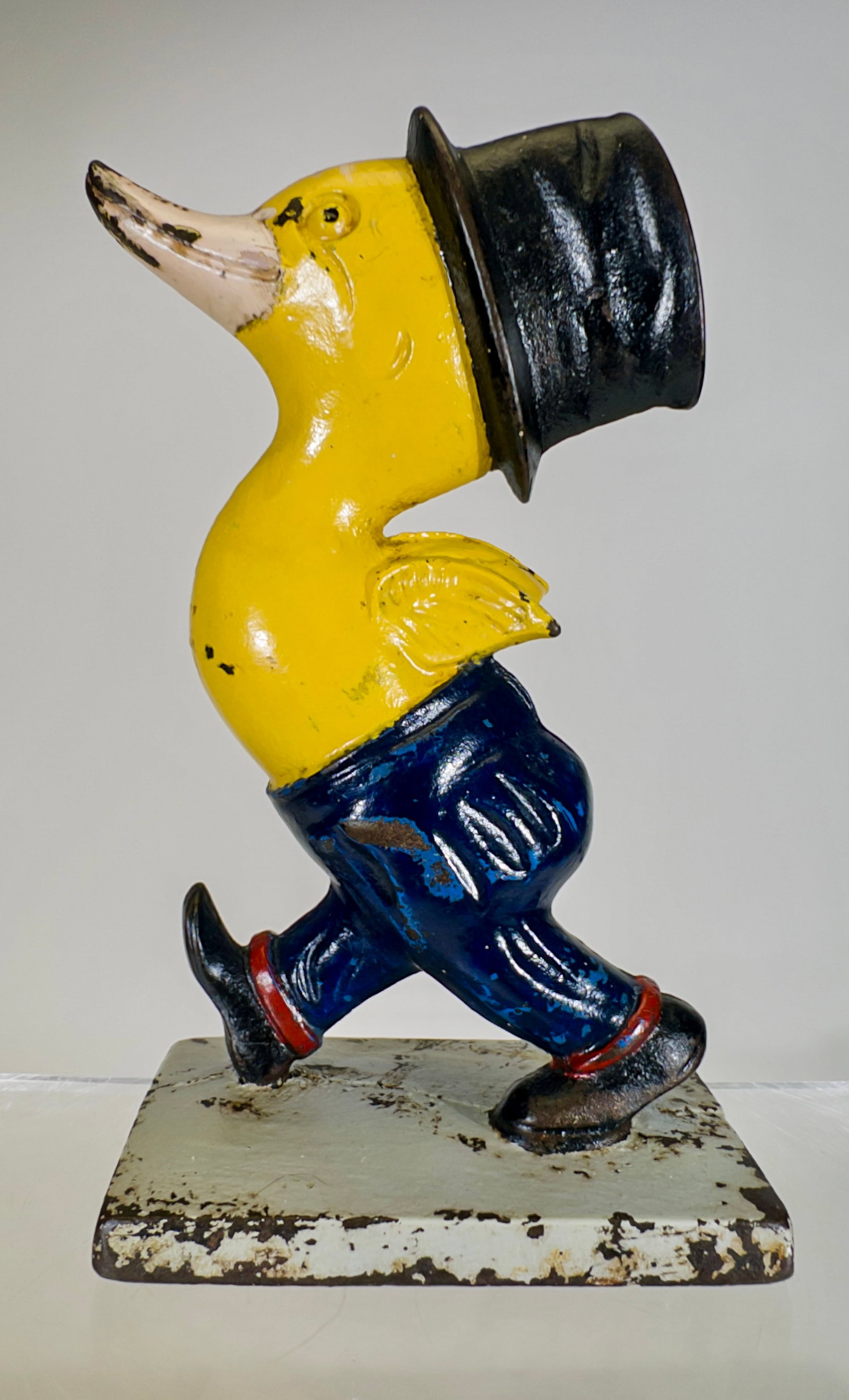 Duck with Top Hat Doorstop Cast Iron - Small Size (1 of 2)