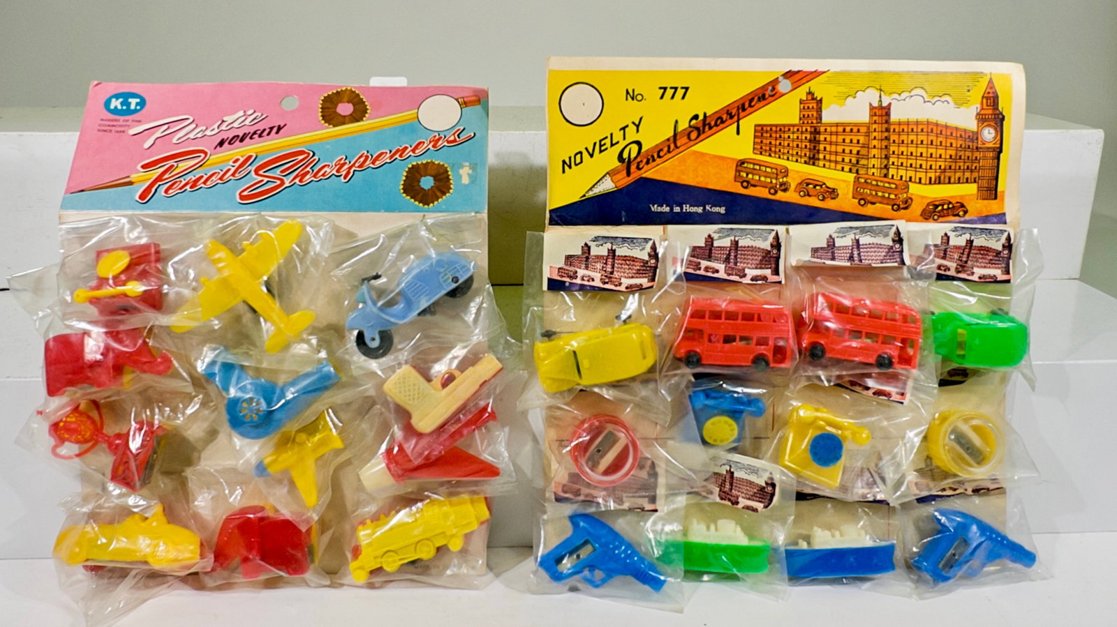 Plastic Pencil Sharpeners - 21 Total: Made in Hong Kong - Circa 1960