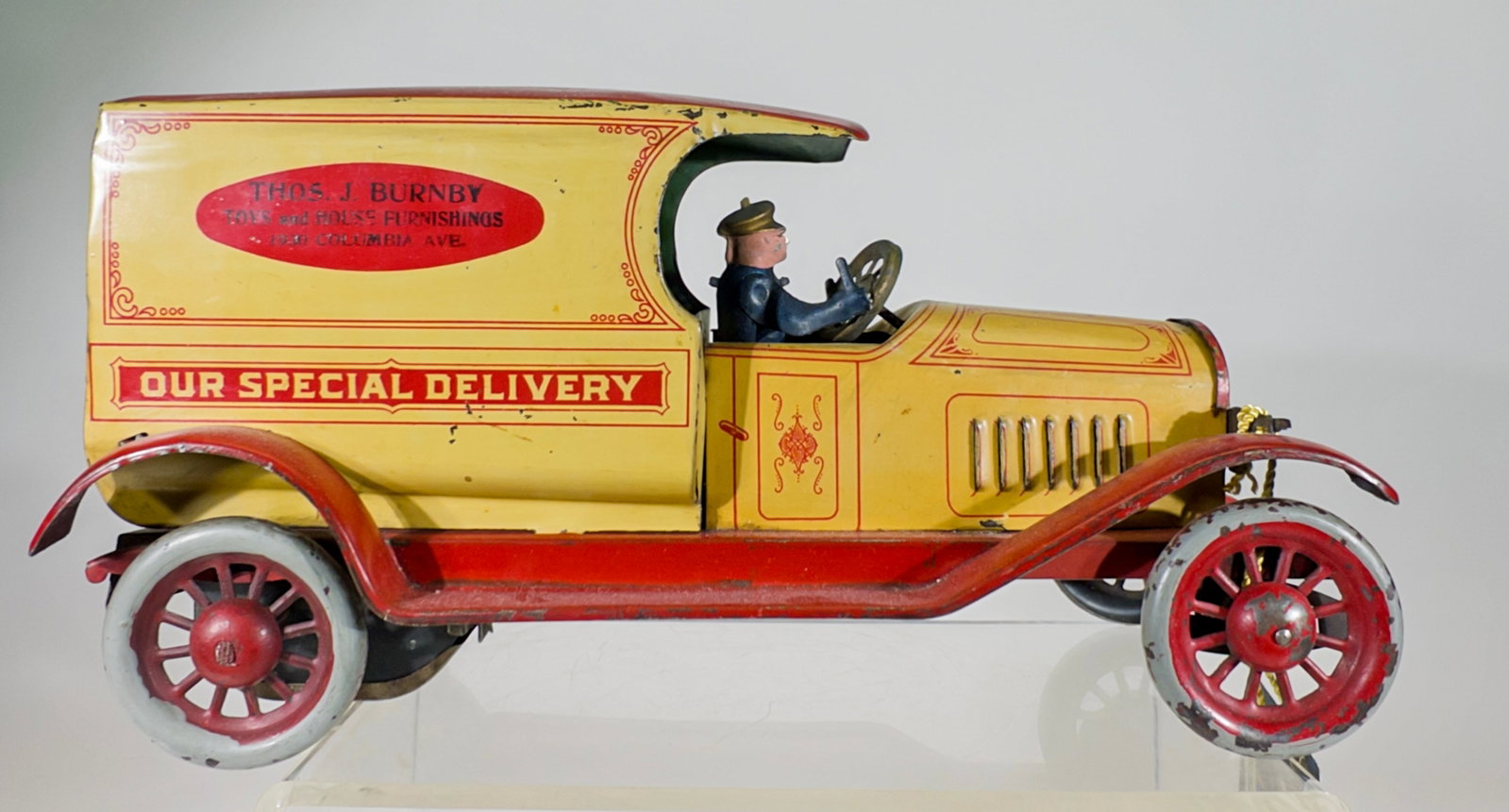 Friction Delivery Truck with Advertising Thomas J. Burnby (1 of 2)