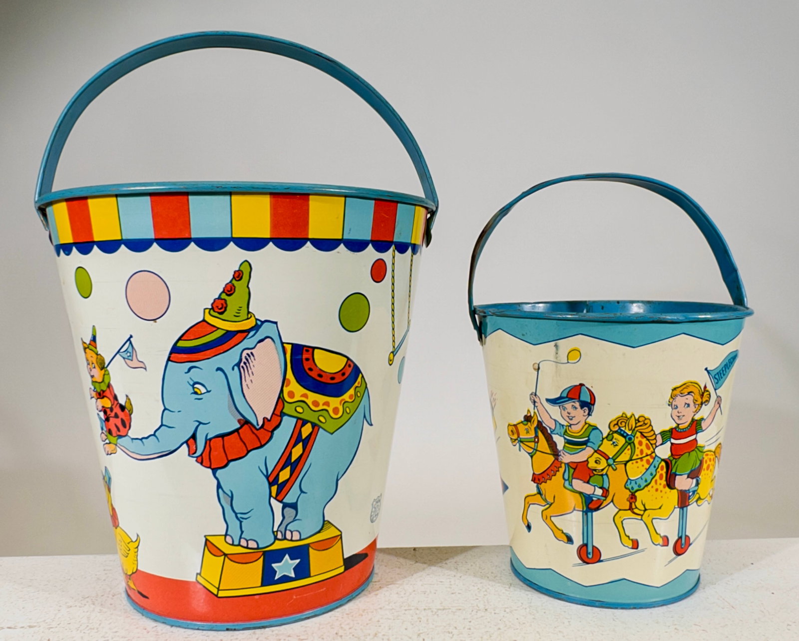 Two Tin Sand Pails (1 of 3)