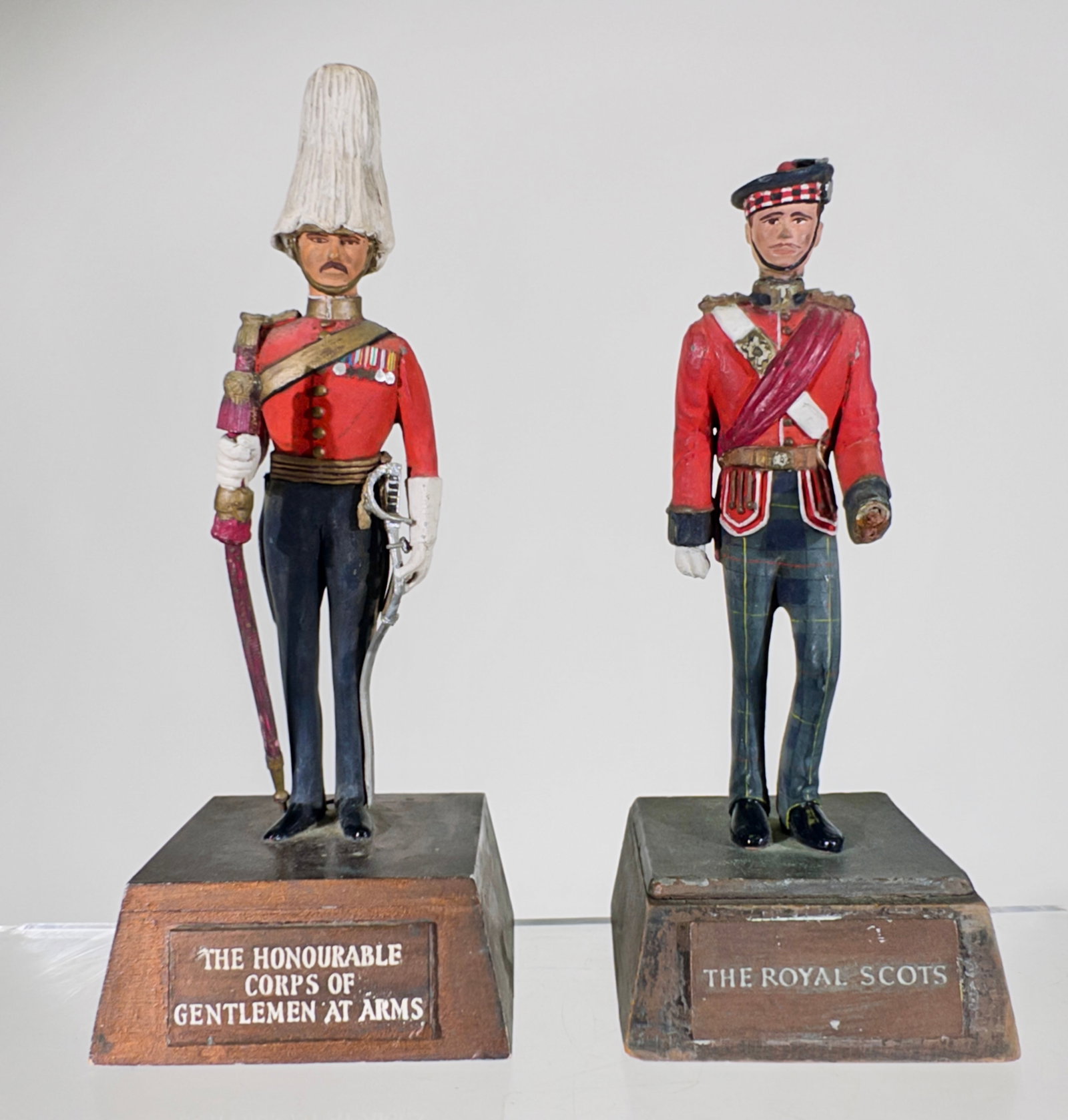 Two Lead Soldiers - Mounted to Wood Bases (1 of 2)