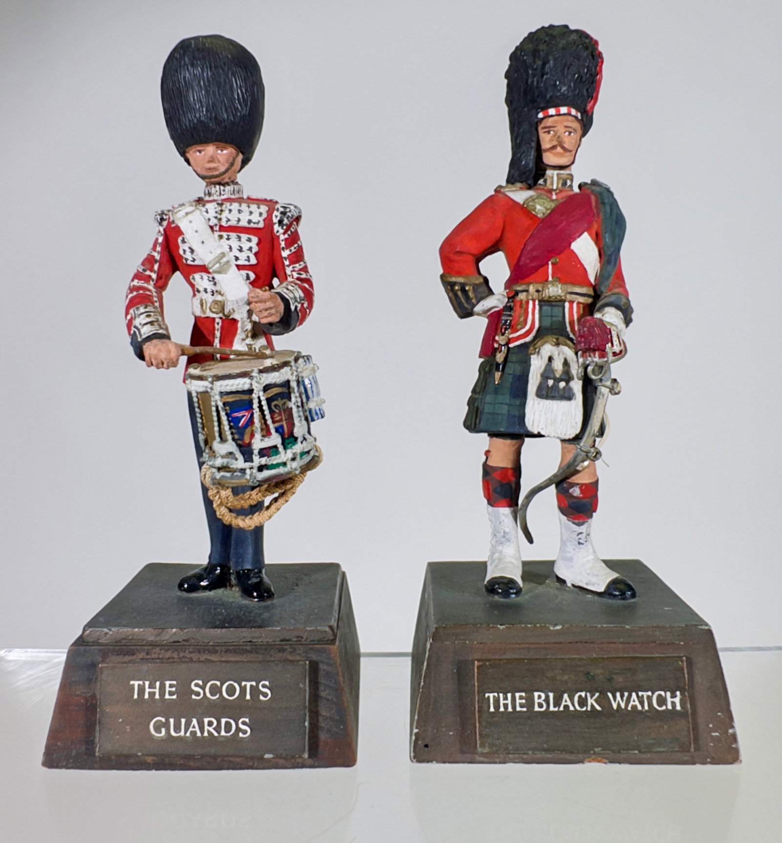 Two Lead Soldiers - Mounted to Wooden Bases (1 of 2)
