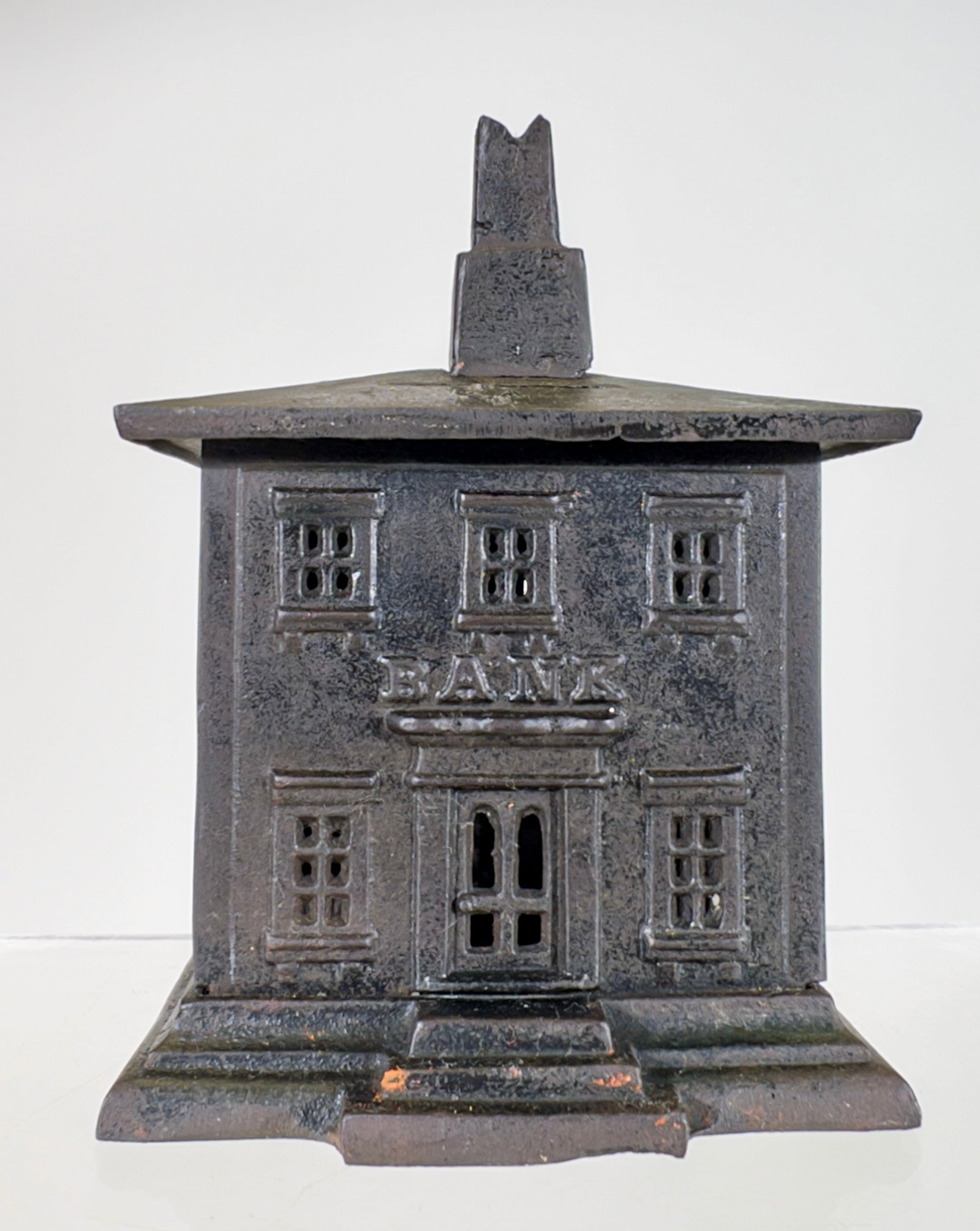 Bank on Stepped Base Cast Iron - Rare (1 of 2)