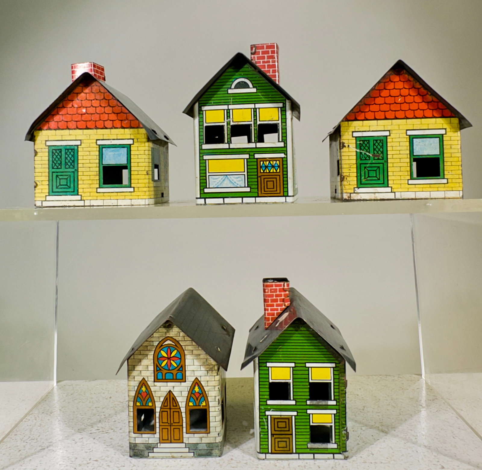 Fire Tin Houses for Glass Candy Containers (1 of 2)