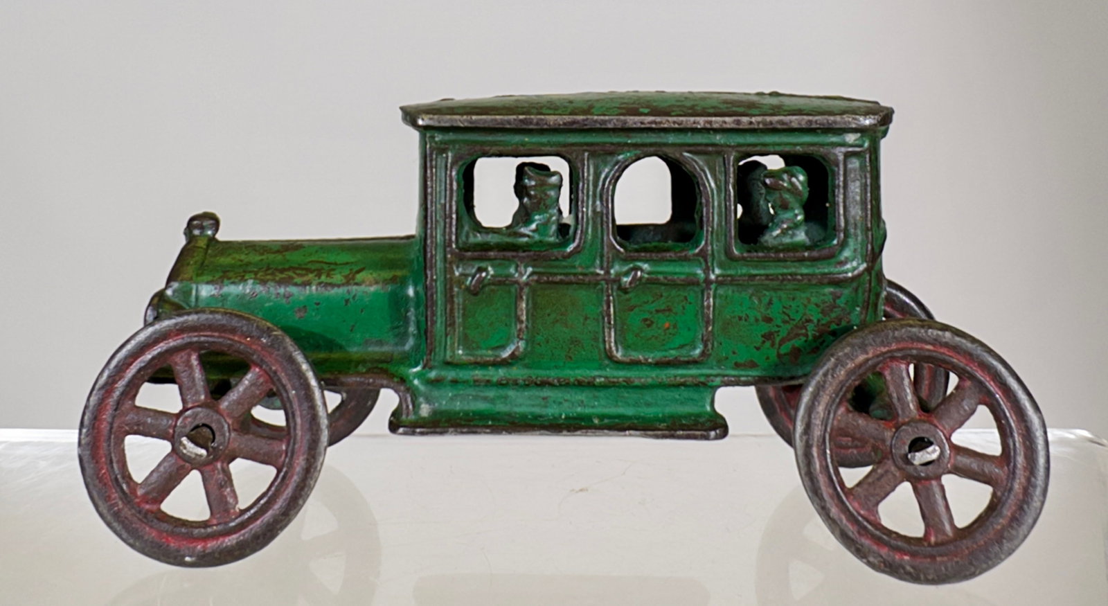 Auto with Four Passengers - Scarce Smaller Size (1 of 2)
