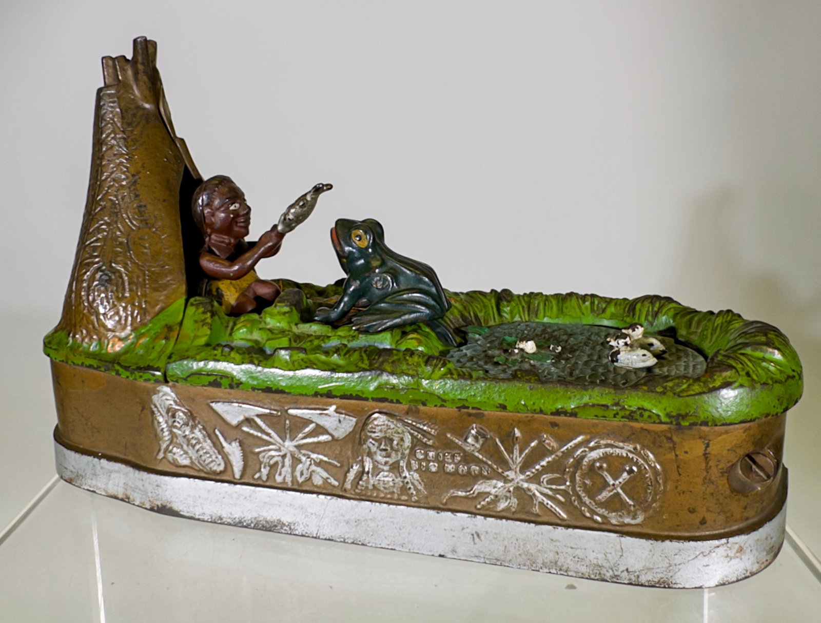 Chief Big Moon Cast Iron Mechanical Bank (1 of 3)