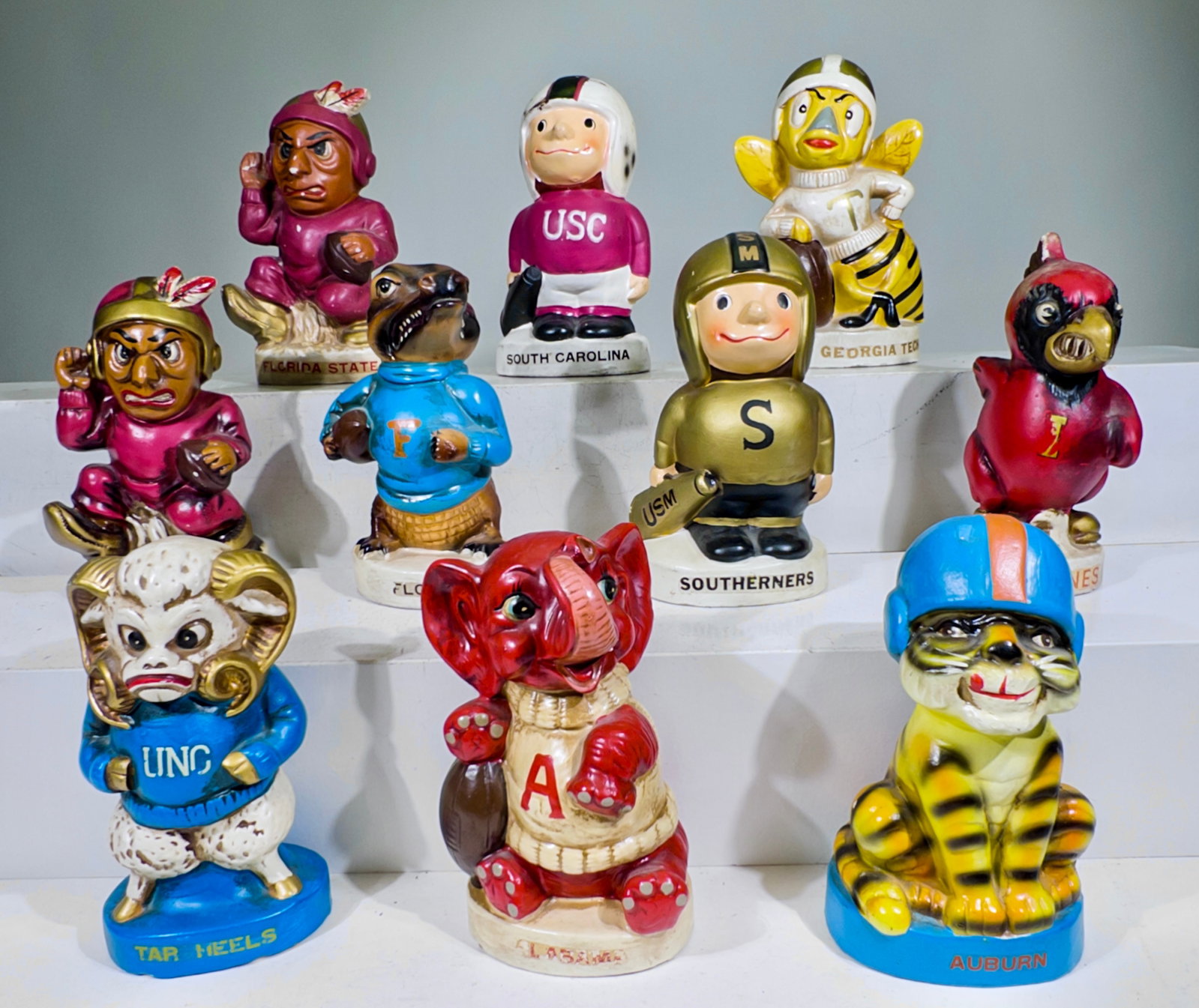 Ten College Mascot Banks: Some form of Composition - Japanese 1960 - 7"T