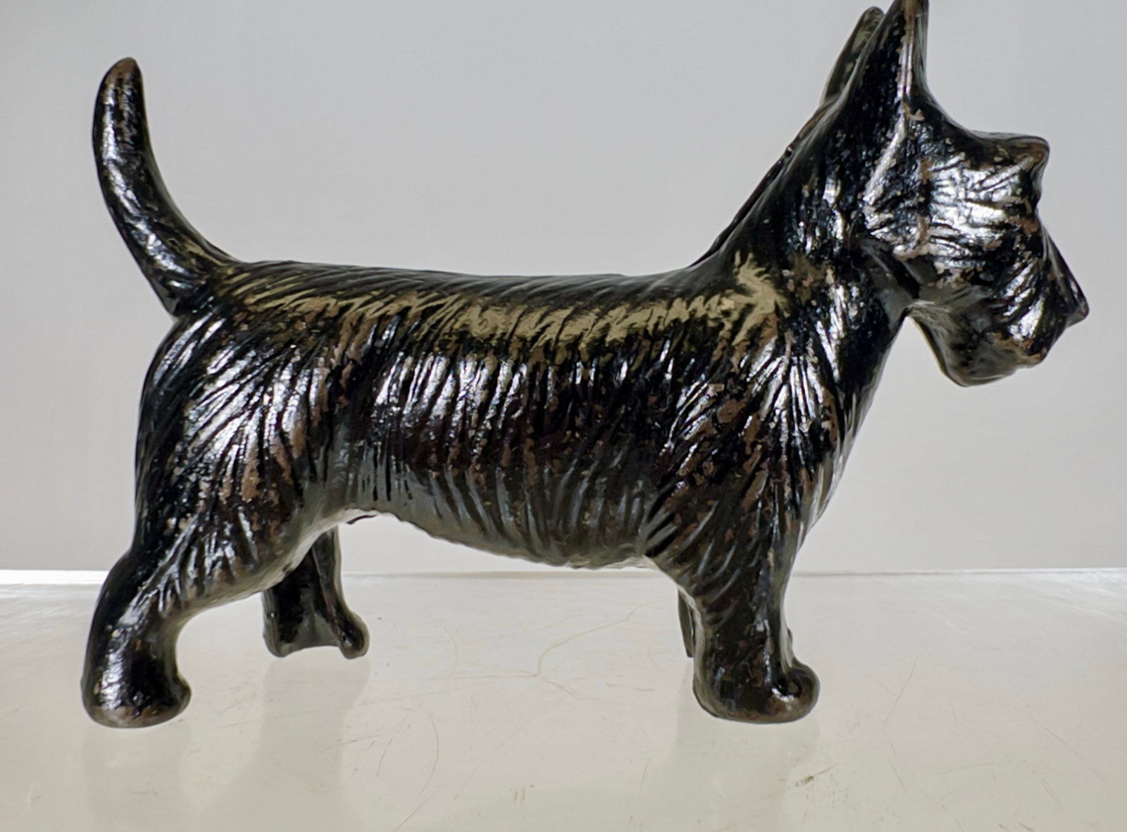 Scottie Dog Standing Cast Iron Bank (1 of 2)