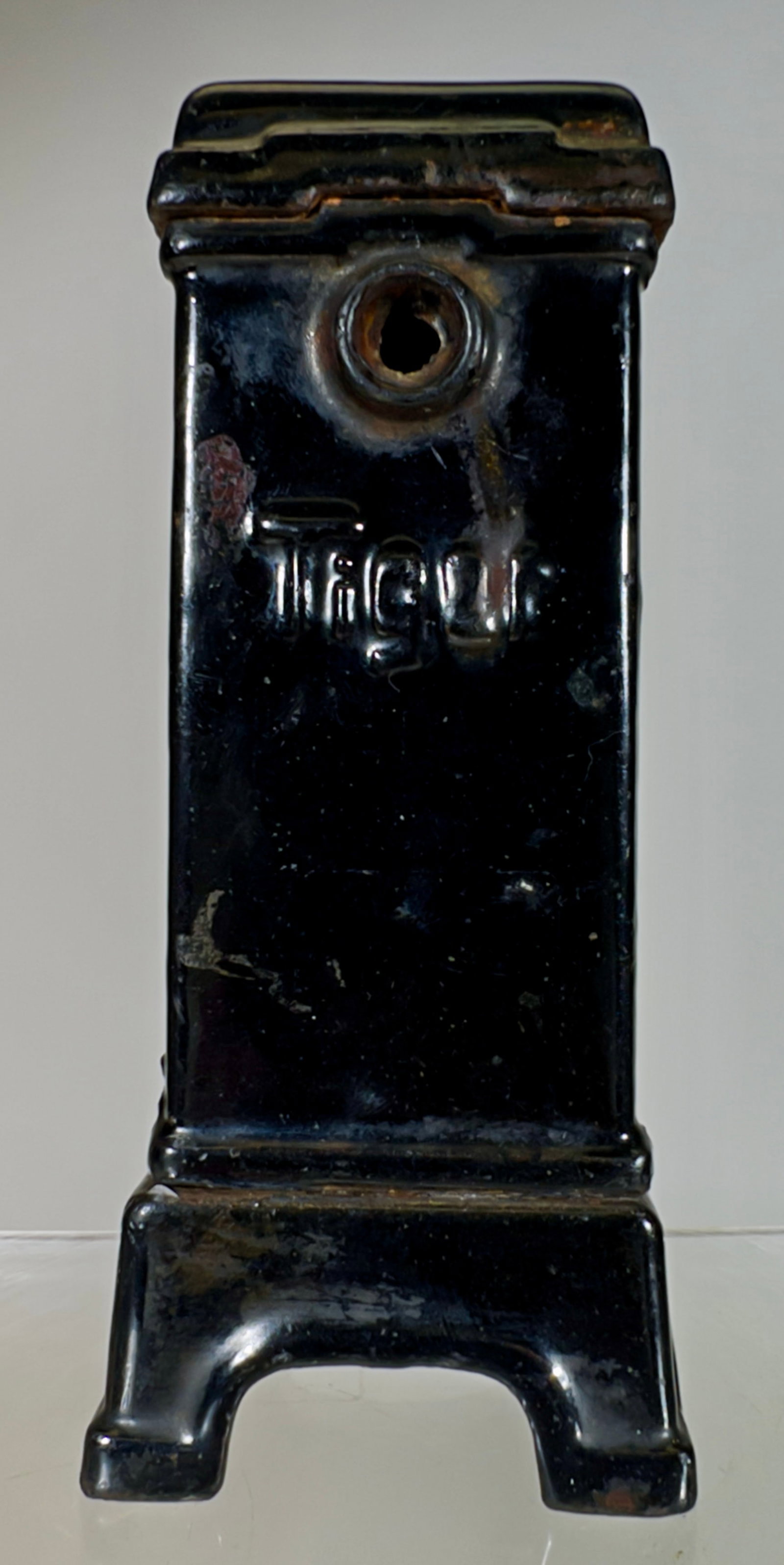 Tiger Stove Bank - Porcelain over Cast Iron (1 of 2)