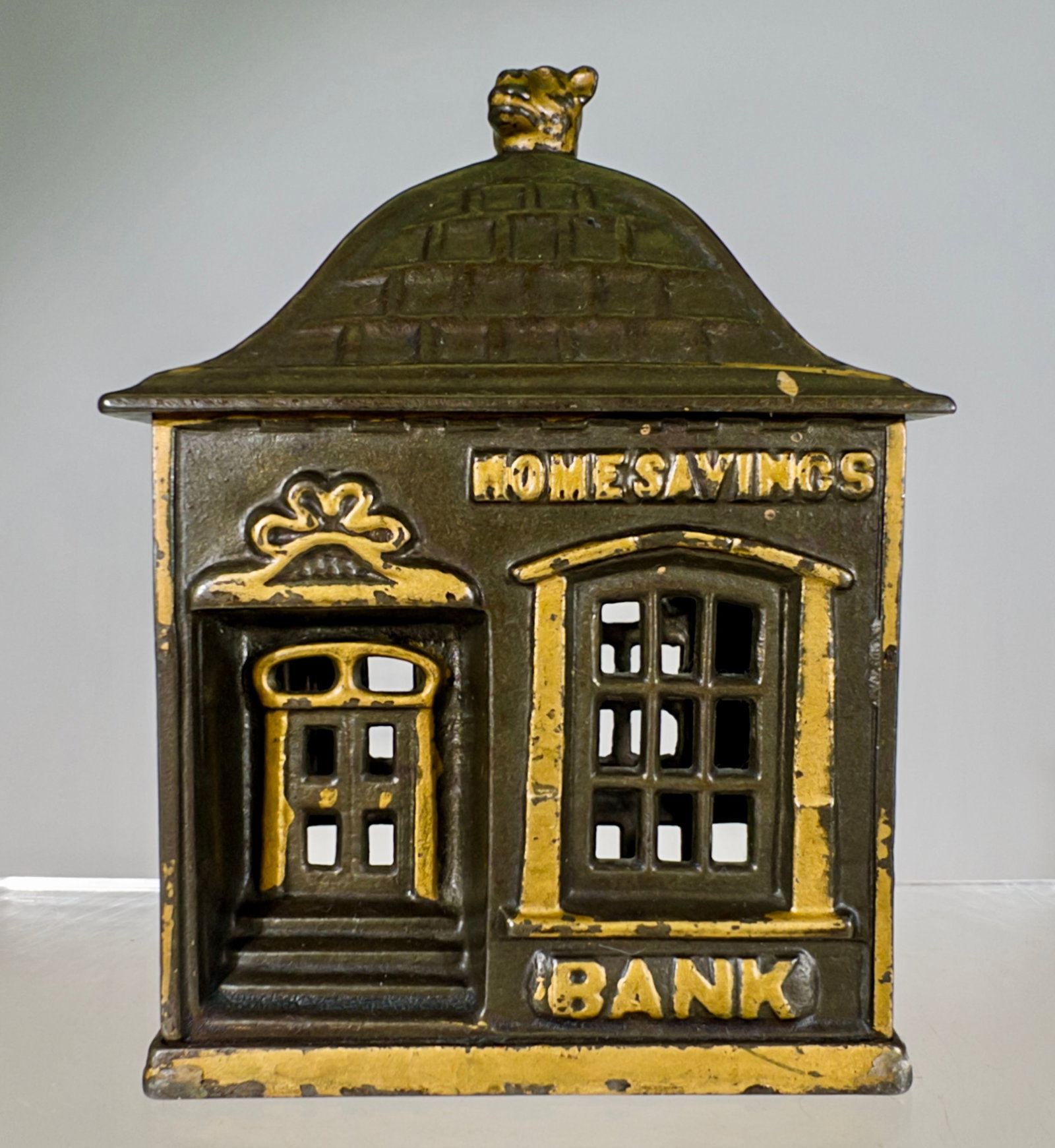 Home Savings Bank with Bear Cub Finial (1 of 2)