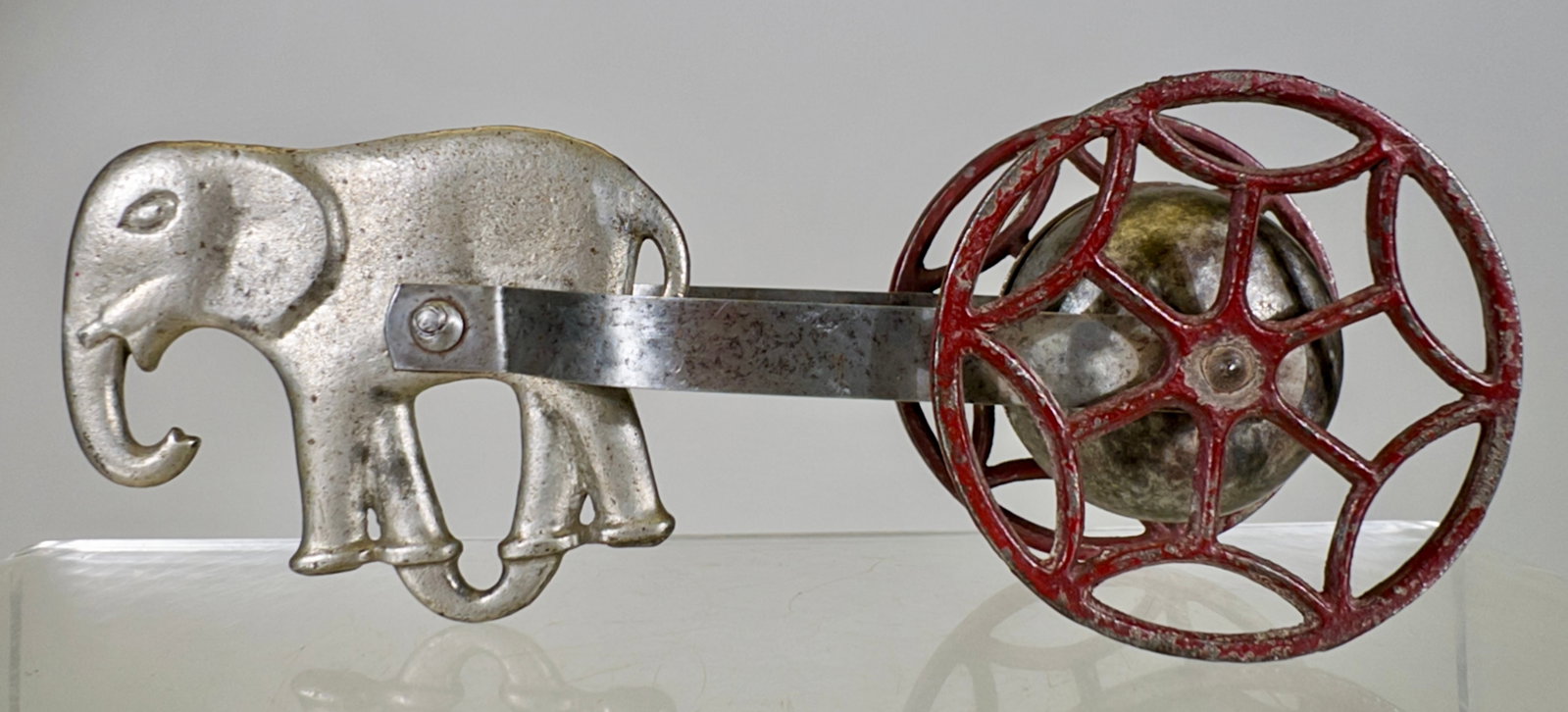 Elephant Bell Toy - Cast Iron and Tin (1 of 2)