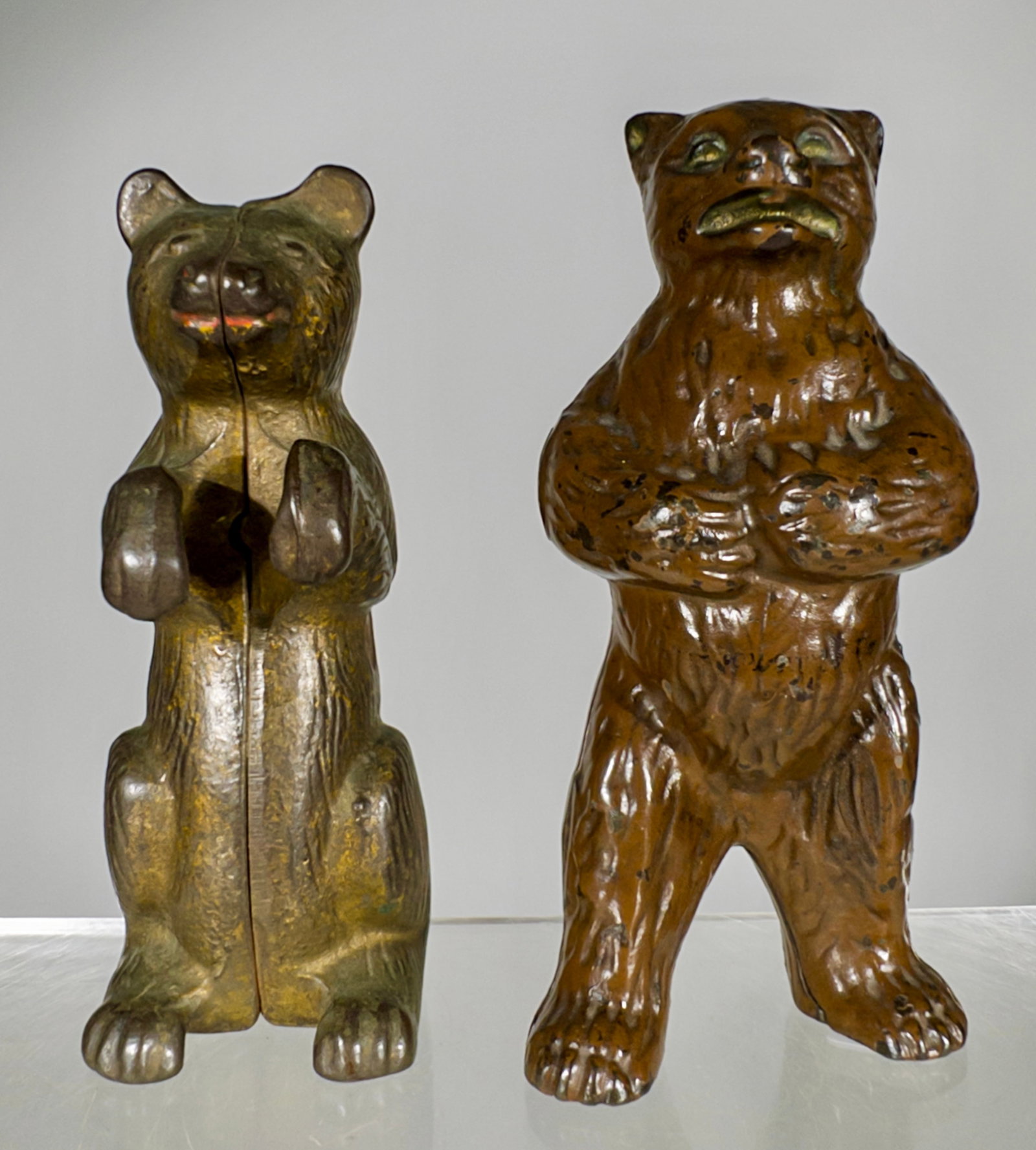 Two Cast Iron Bank Banks: American 1920's - 5 1/2"T