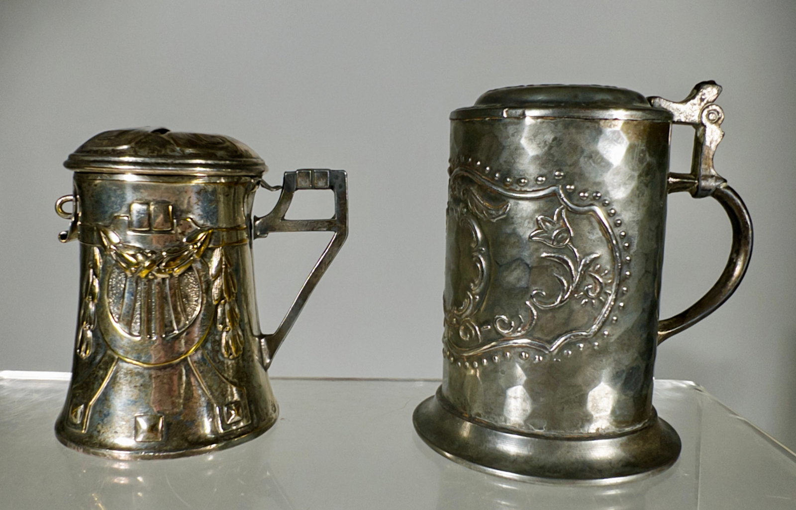 Two Silver Plated Tankard Banks (1 of 2)