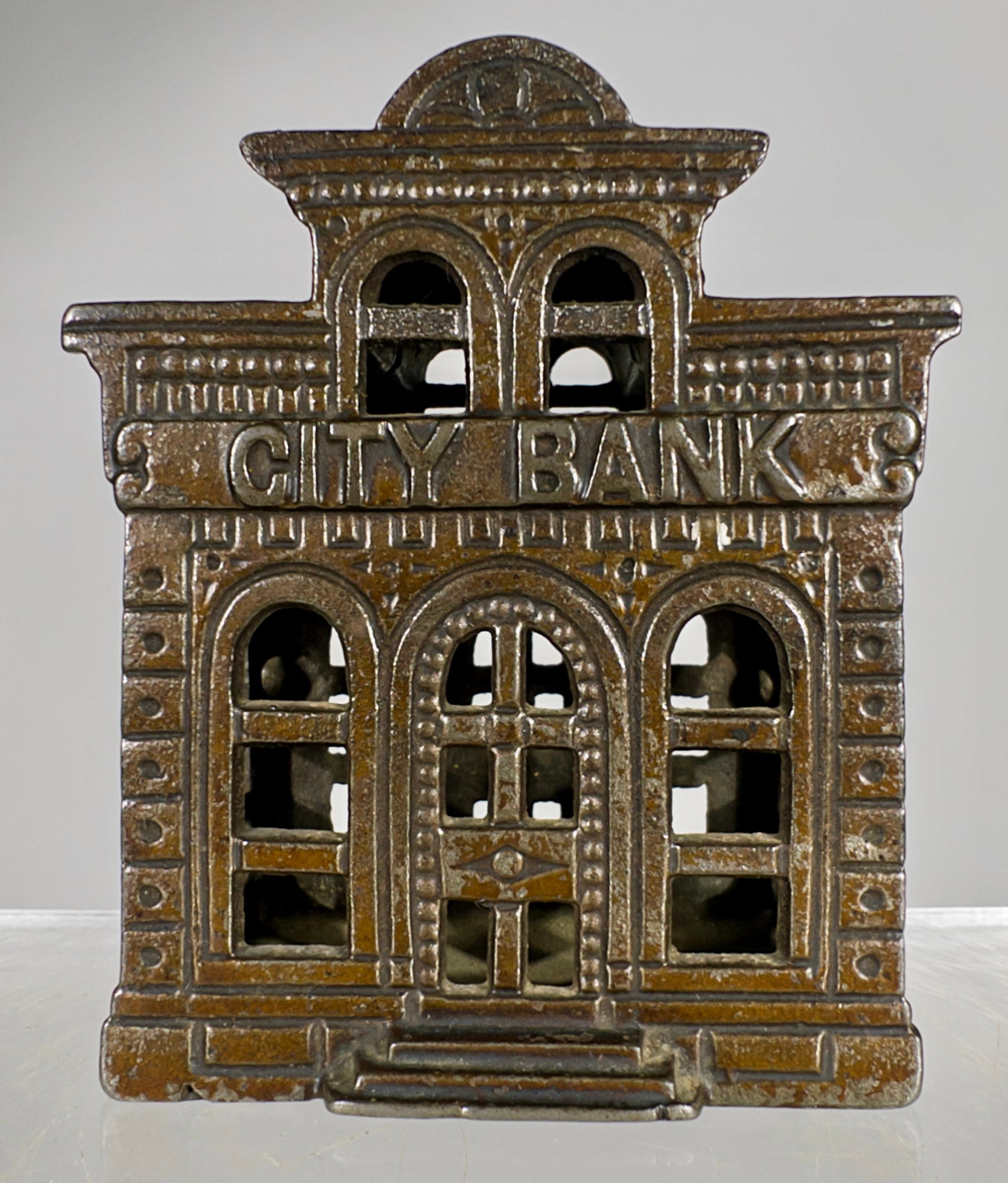 City Bank with Directors Room - Cast Iron: English 1910 - 3 3/4"T